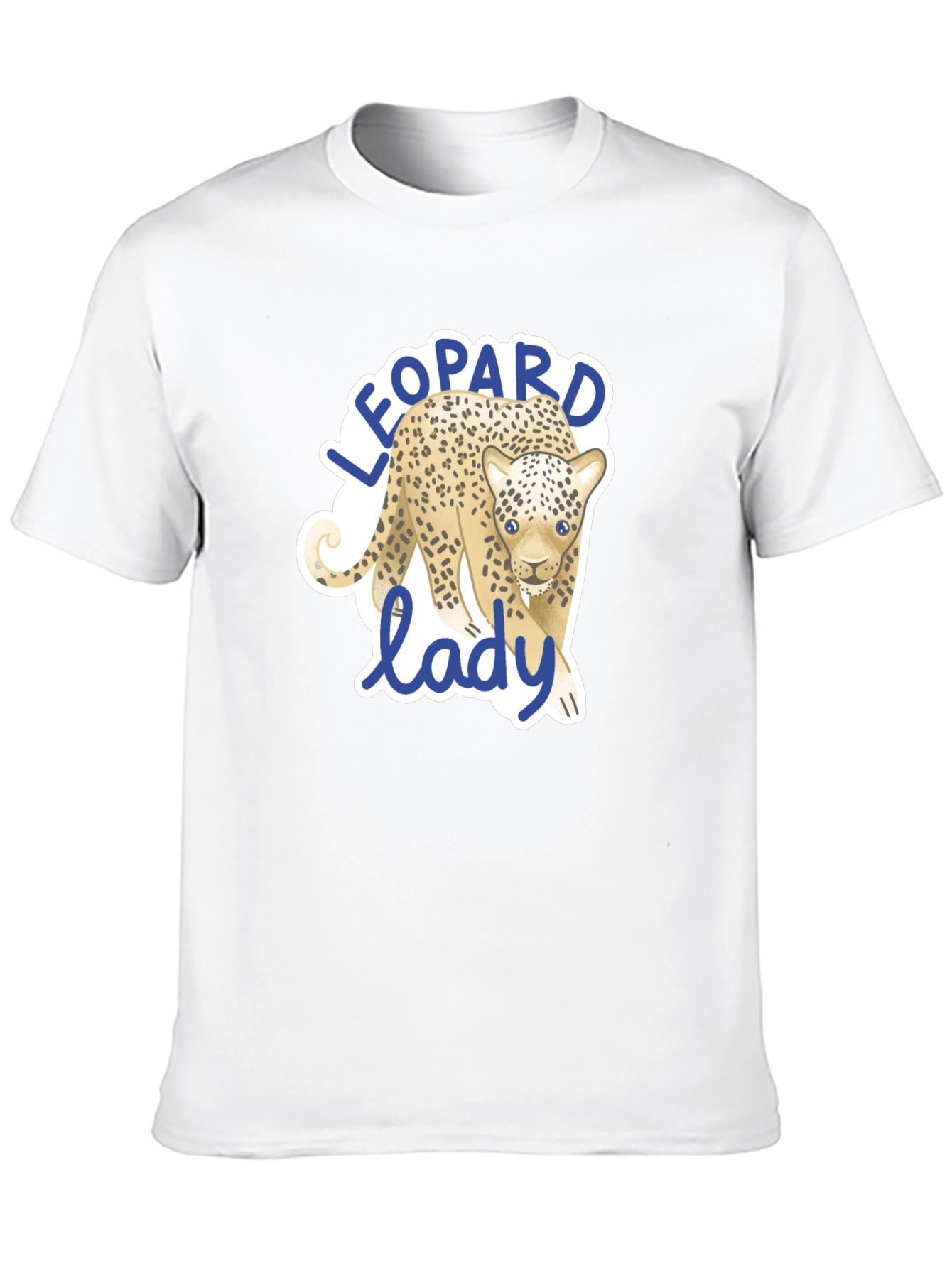 Leopard Lady Graphic Print Black T-Shirt