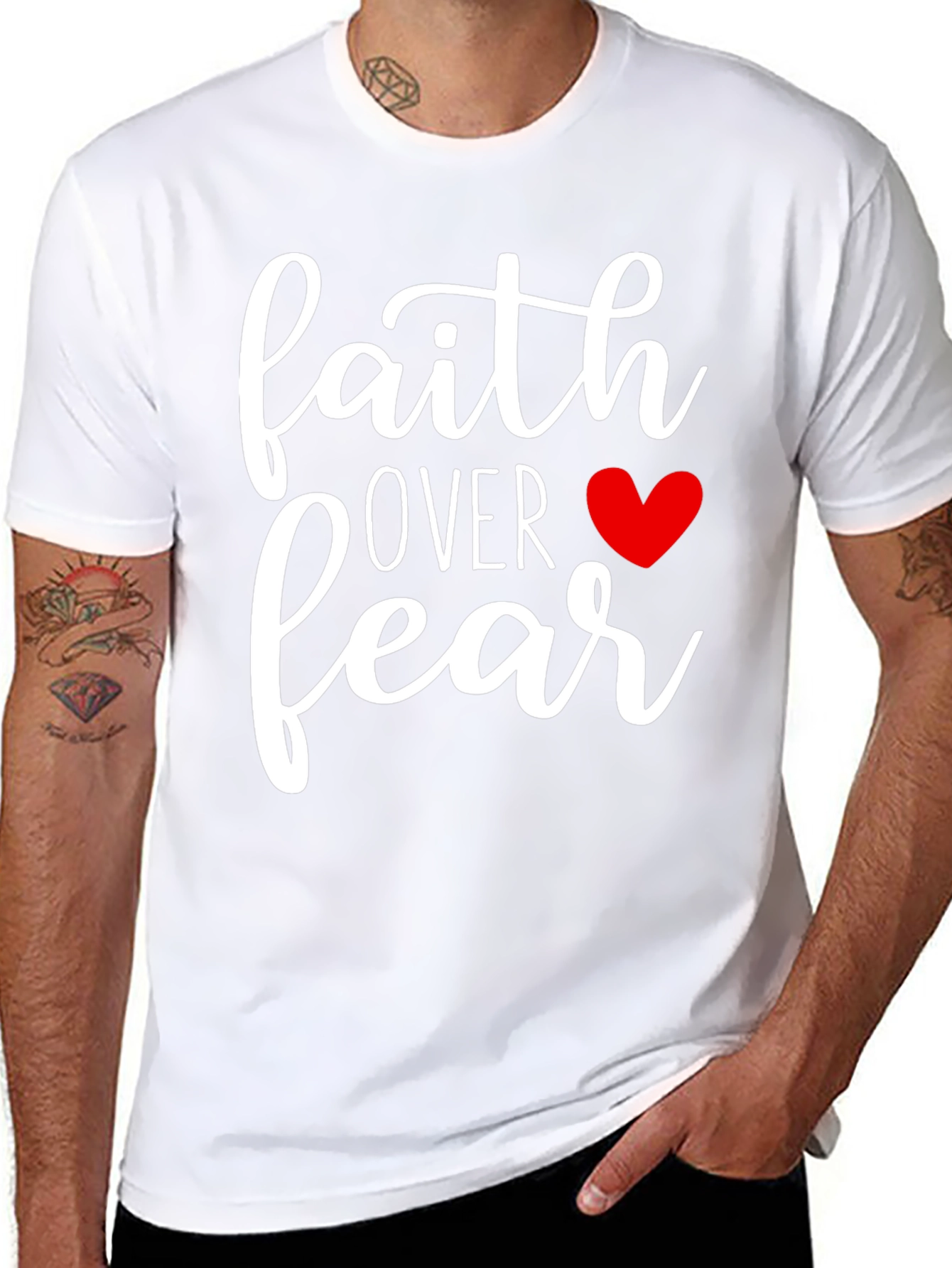 Faith Over Fear Graphic Tee - Black
