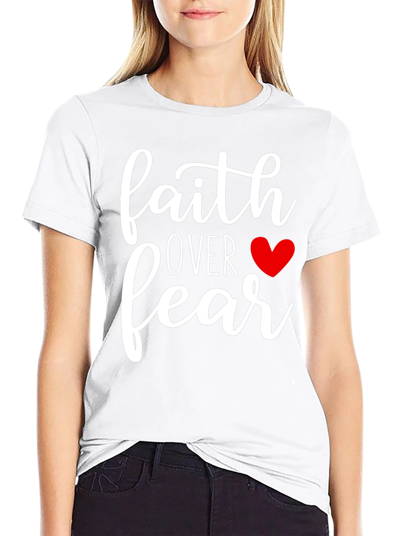 Faith Over Fear Graphic Tee - Black