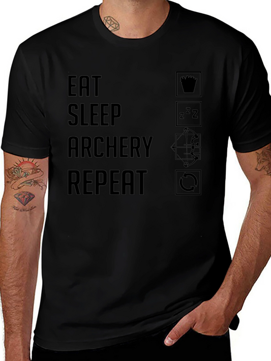 Eat Sleep Archery Repeat T-Shirt - Archery Lover Tee