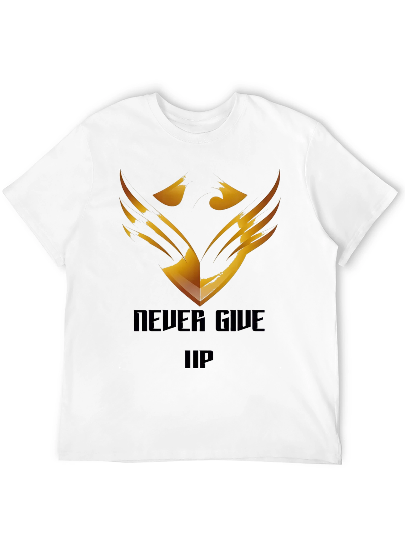 Never Give Up Graphic Tee - Black