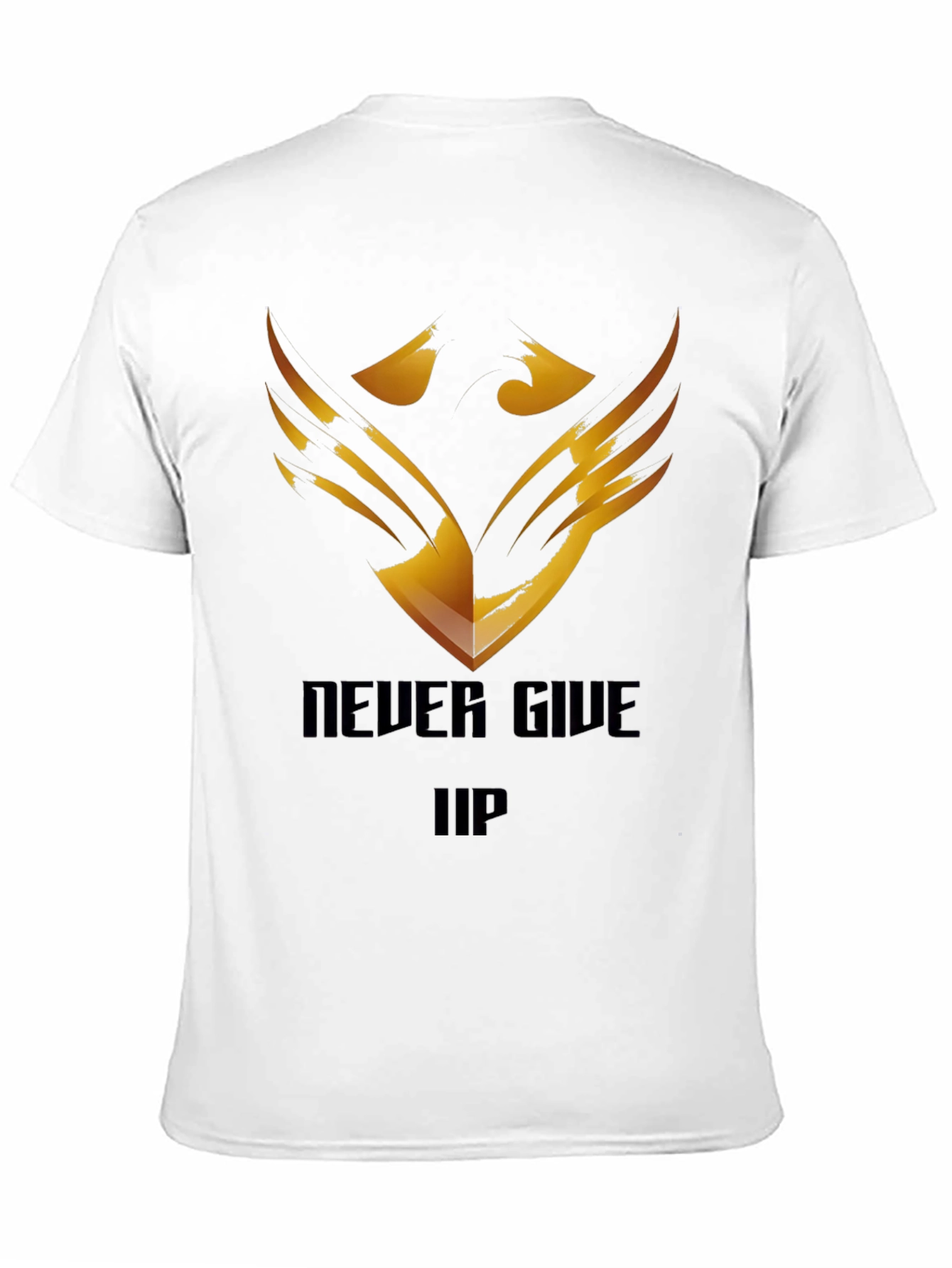 Never Give Up Graphic Tee - Black