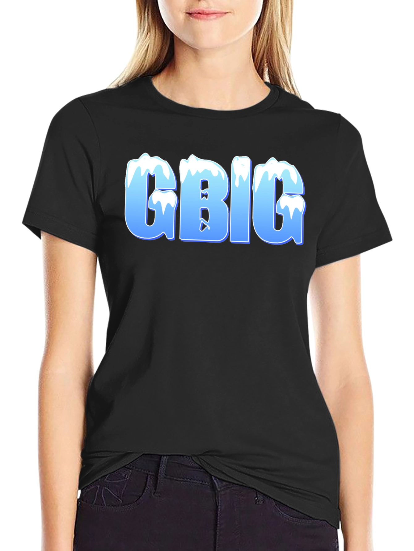GBIG Ice Lettering Black T-Shirt