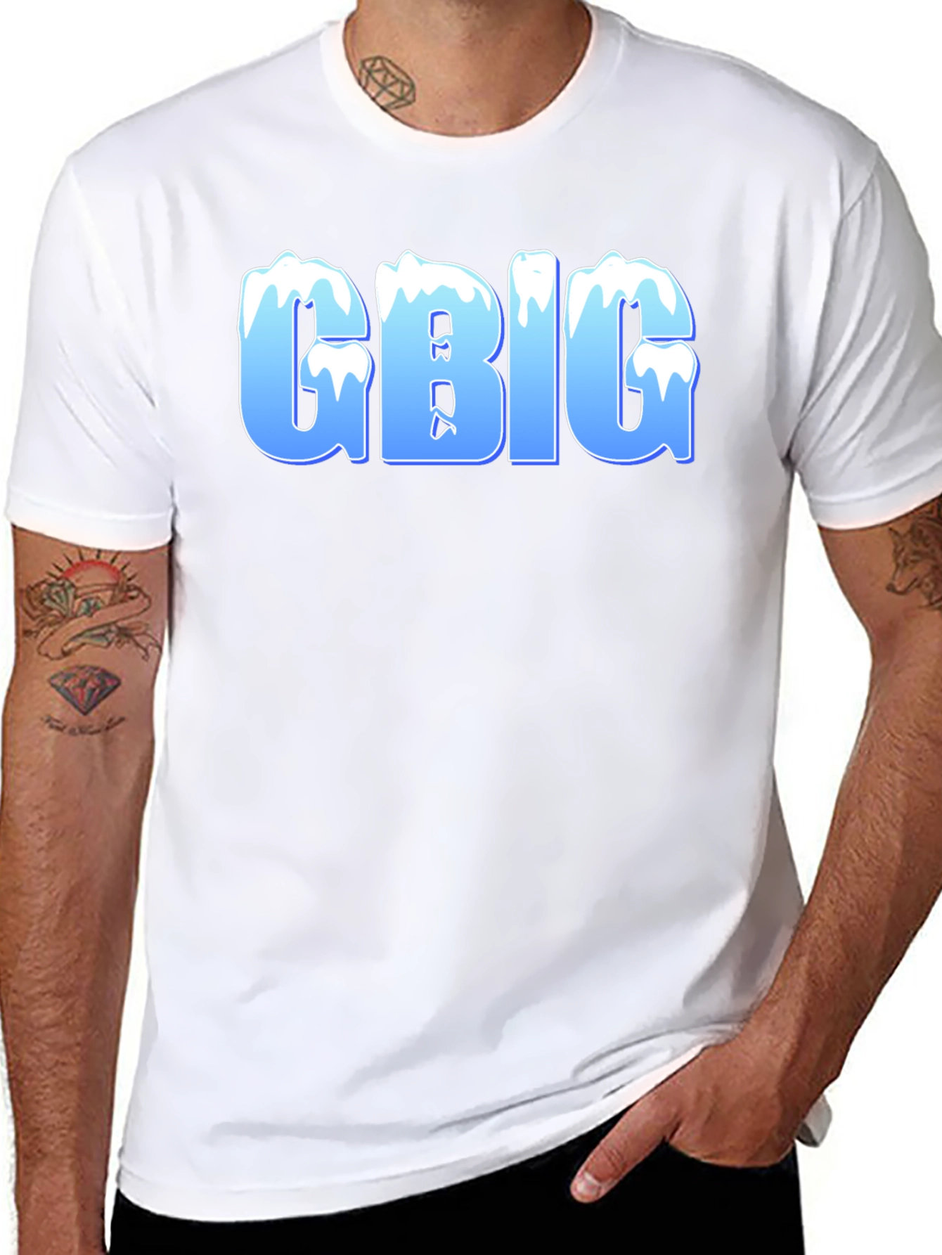 GBIG Ice Lettering Black T-Shirt