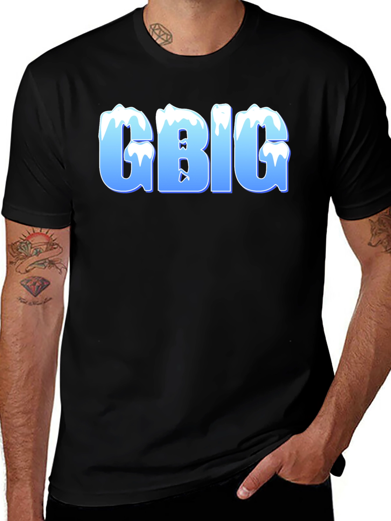 GBIG Ice Lettering Black T-Shirt