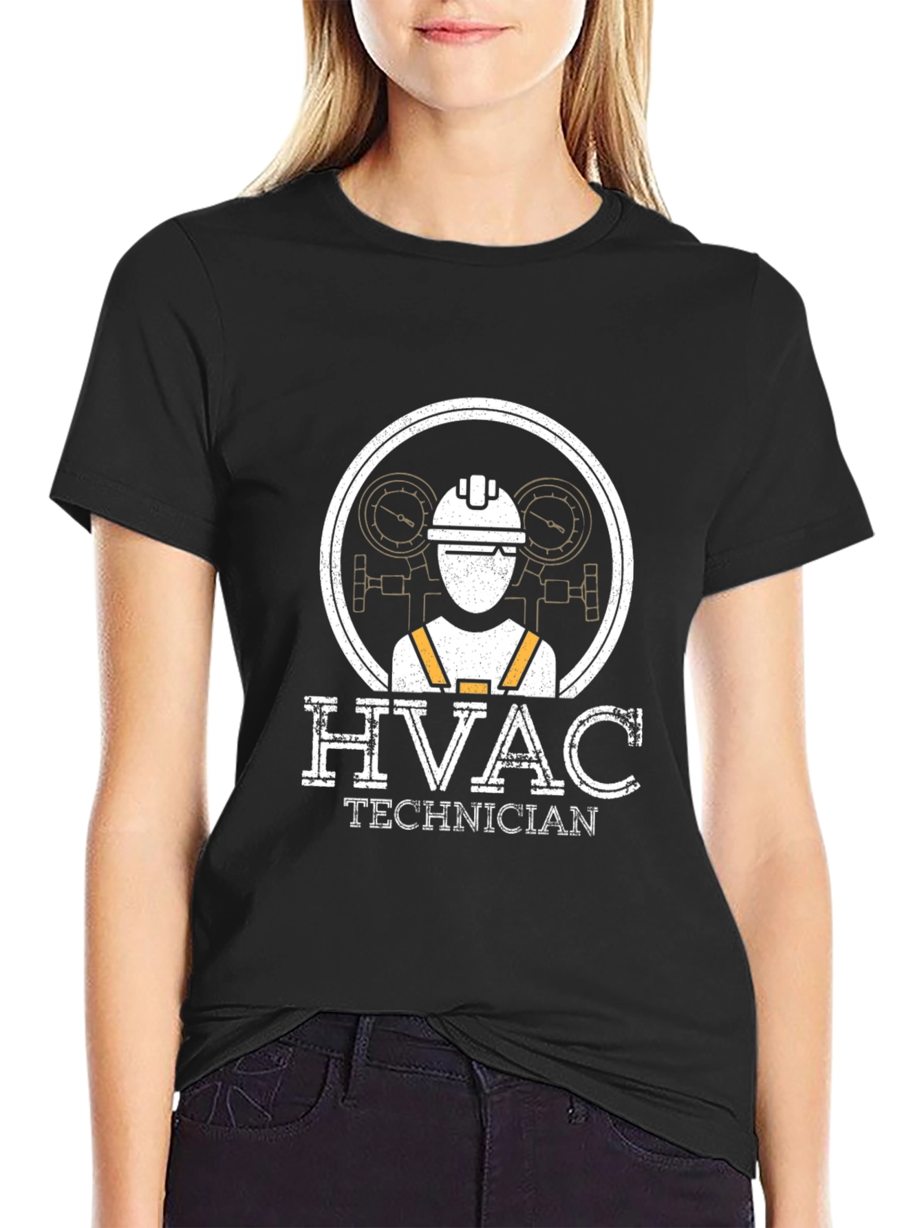 HVAC Technician Graphic T-Shirt - Black
