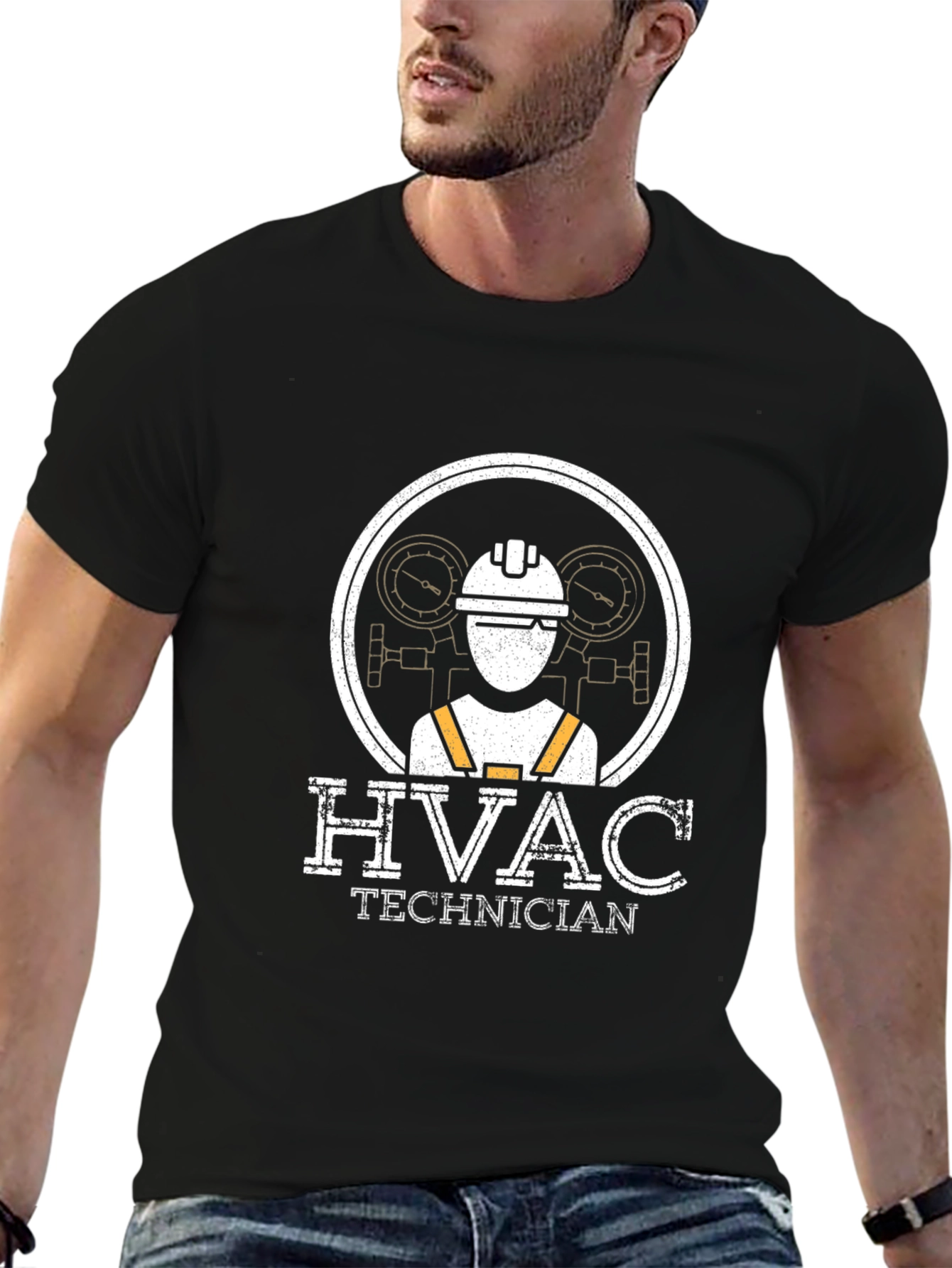 HVAC Technician Graphic T-Shirt - Black