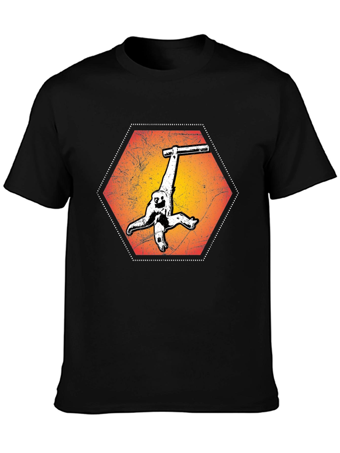 Sloth Hang Hexagon Graphic Tee