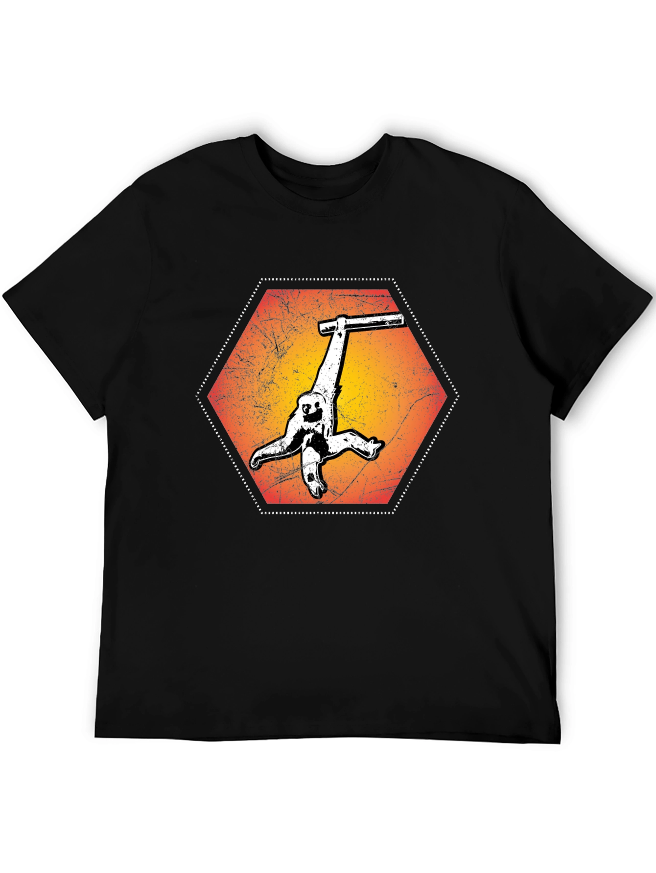Sloth Hang Hexagon Graphic Tee