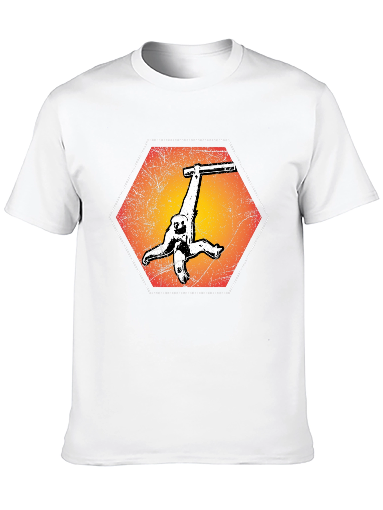 Sloth Hang Hexagon Graphic Tee