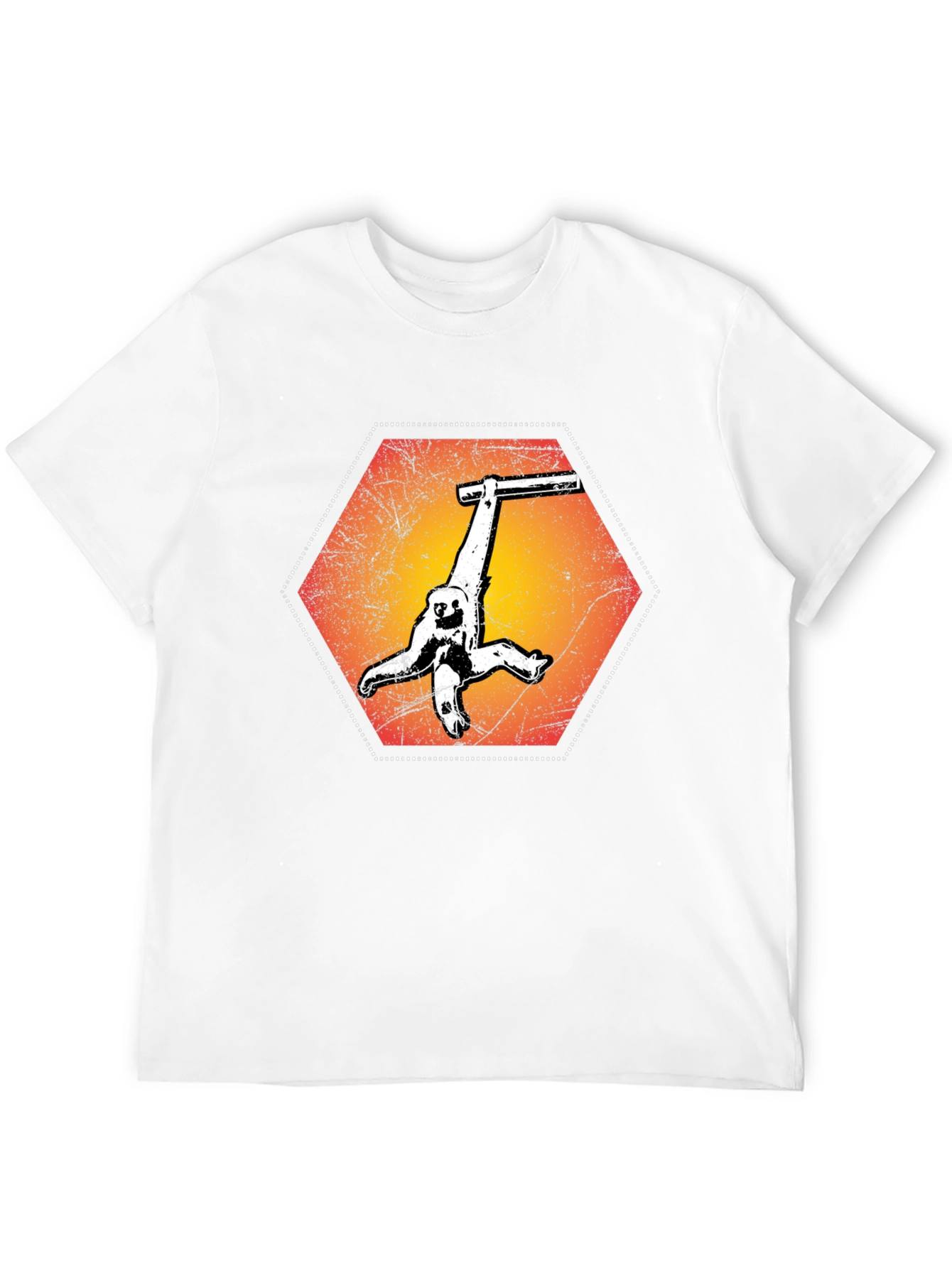 Sloth Hang Hexagon Graphic Tee