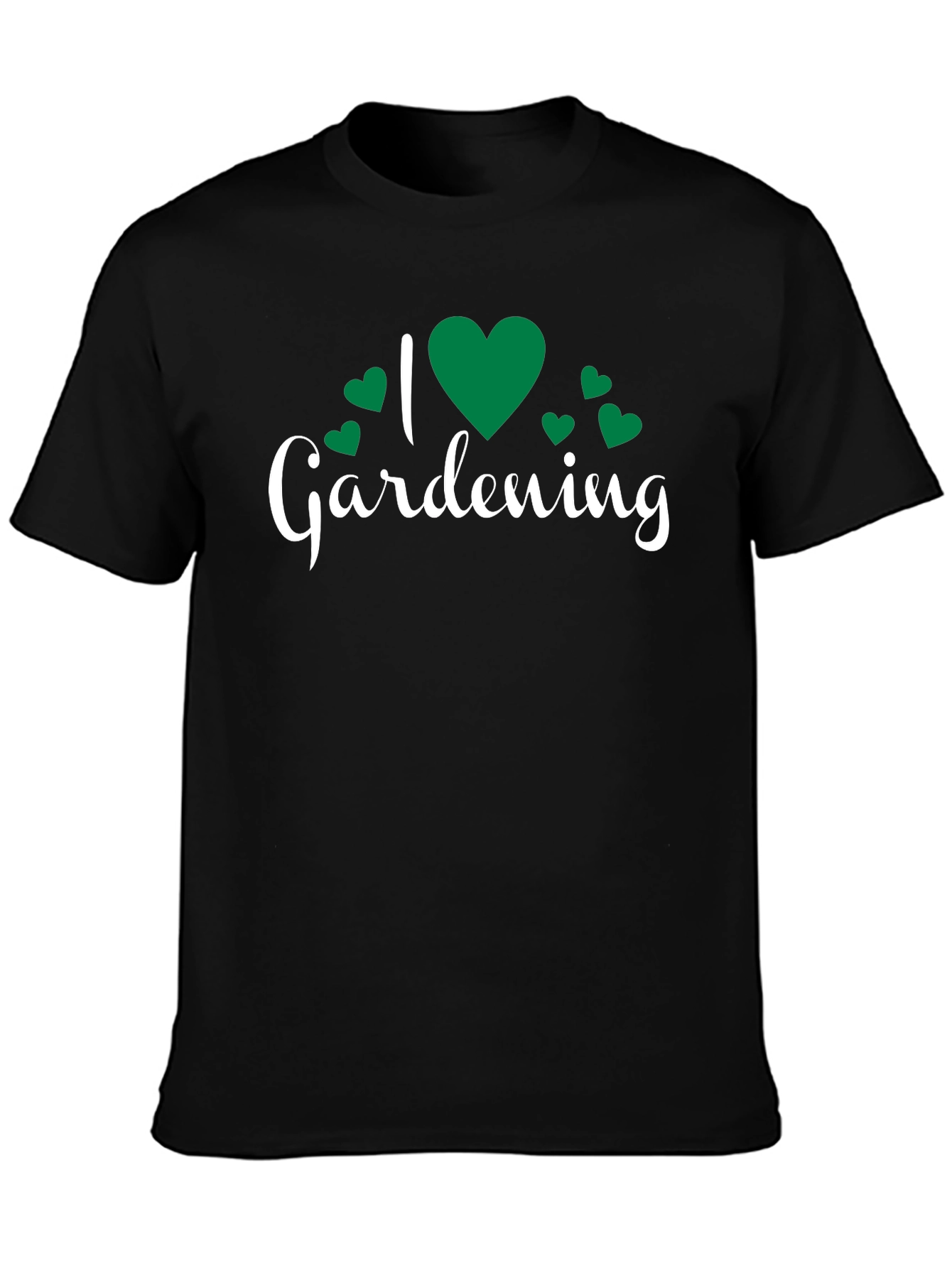I Love Gardening T-Shirt - Black Cotton Tee