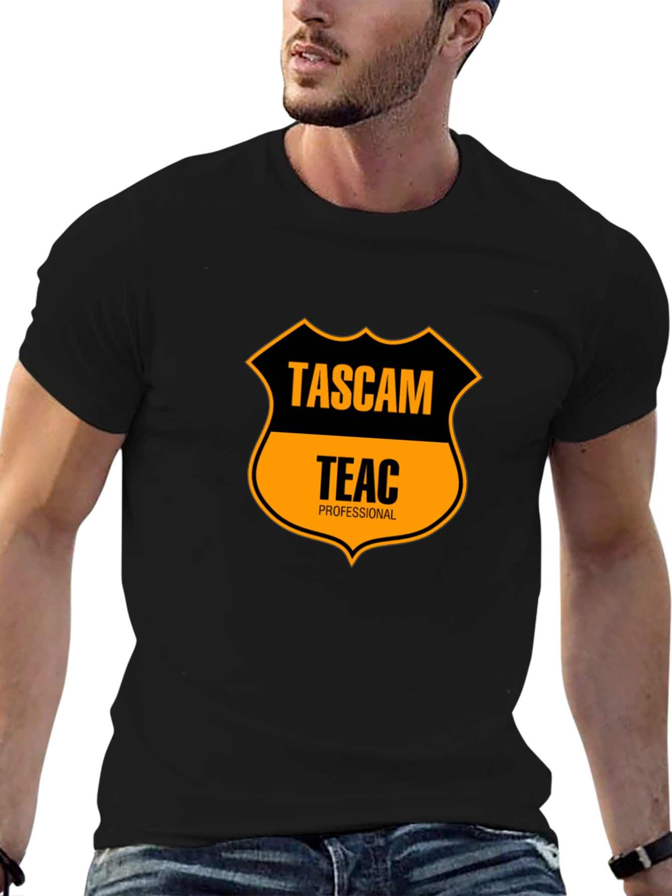 TASCAM TEAC Professional Black T-Shirt