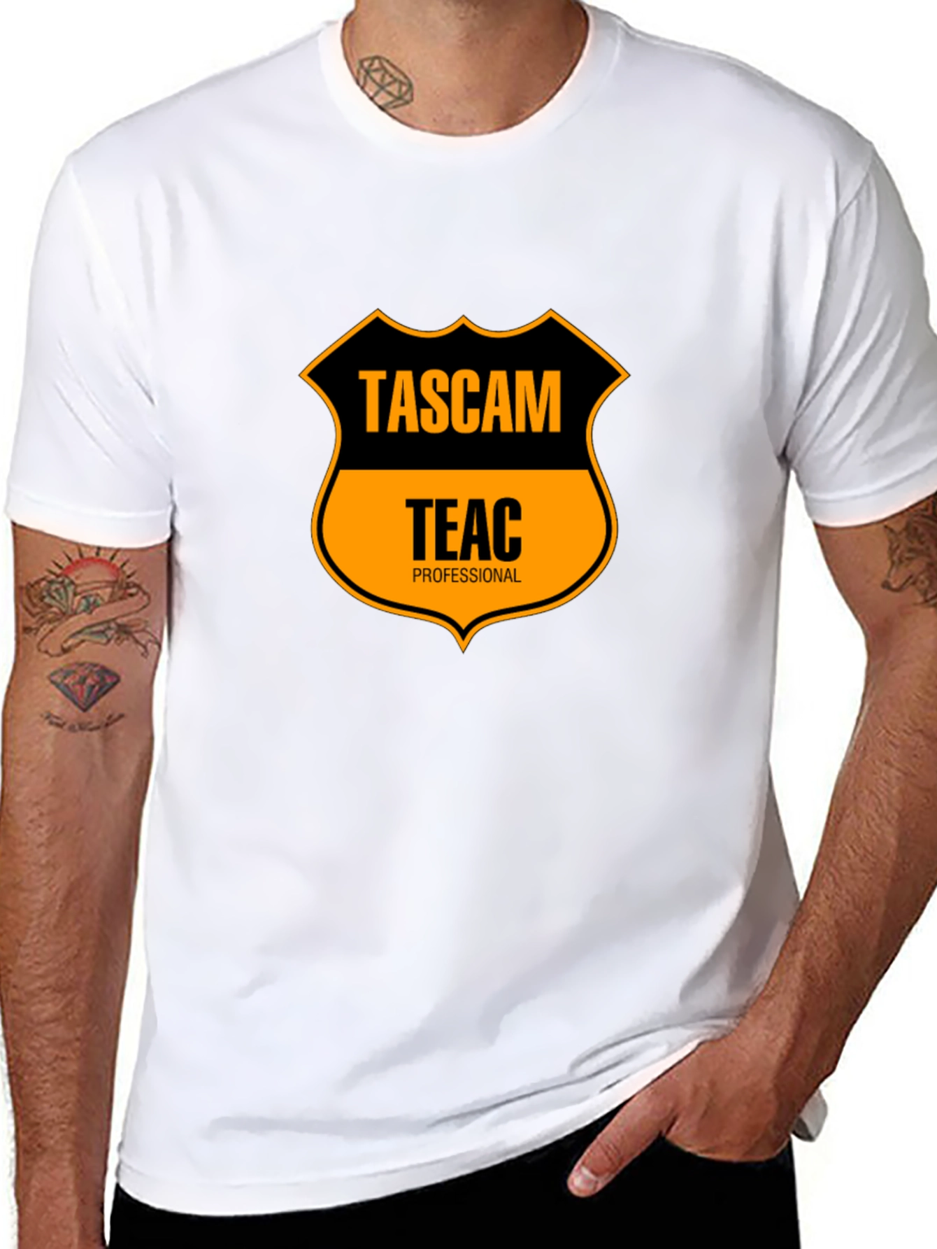 TASCAM TEAC Professional Black T-Shirt