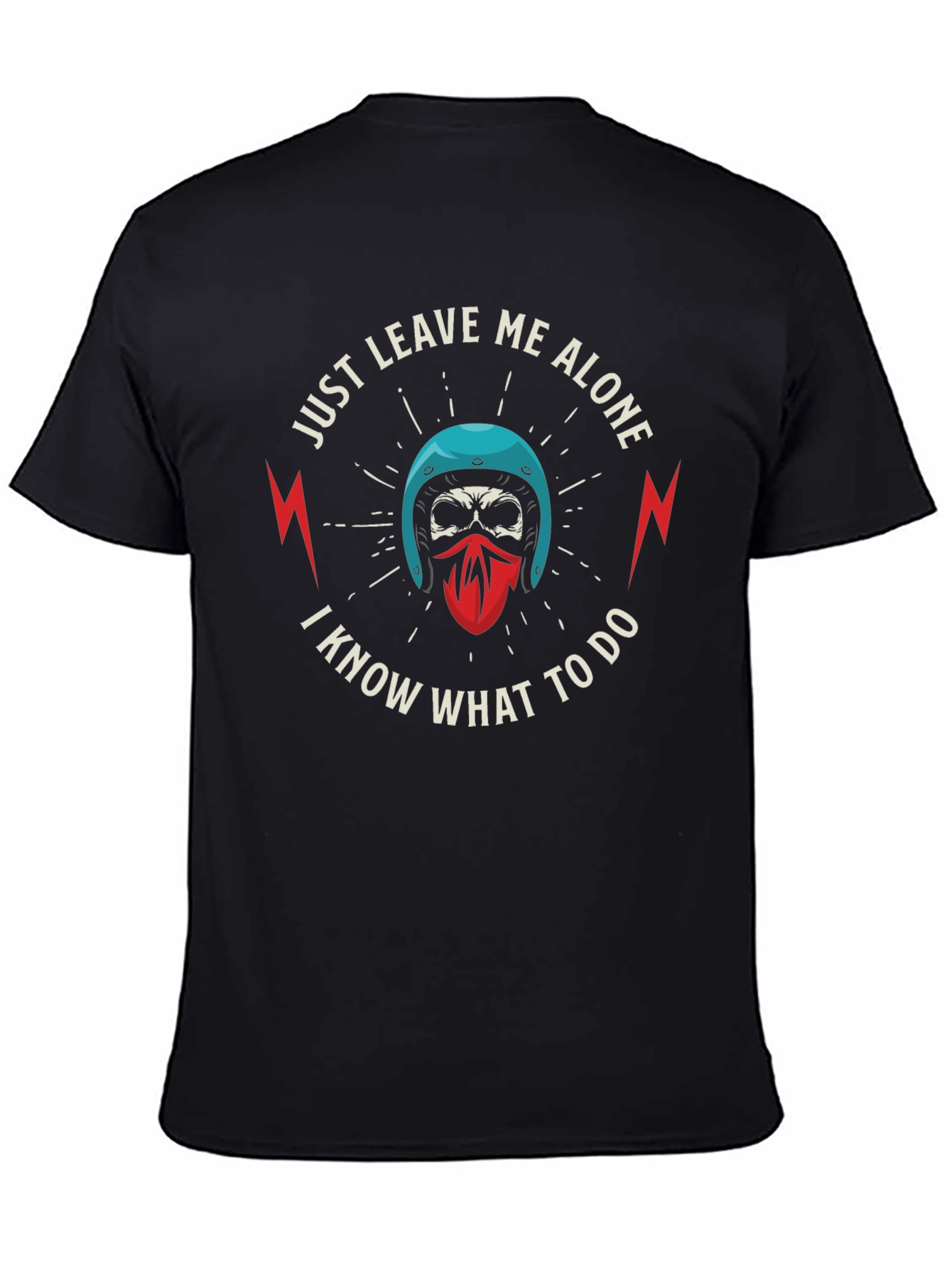 Just Leave Me Alone Skull Graphic T-Shirt