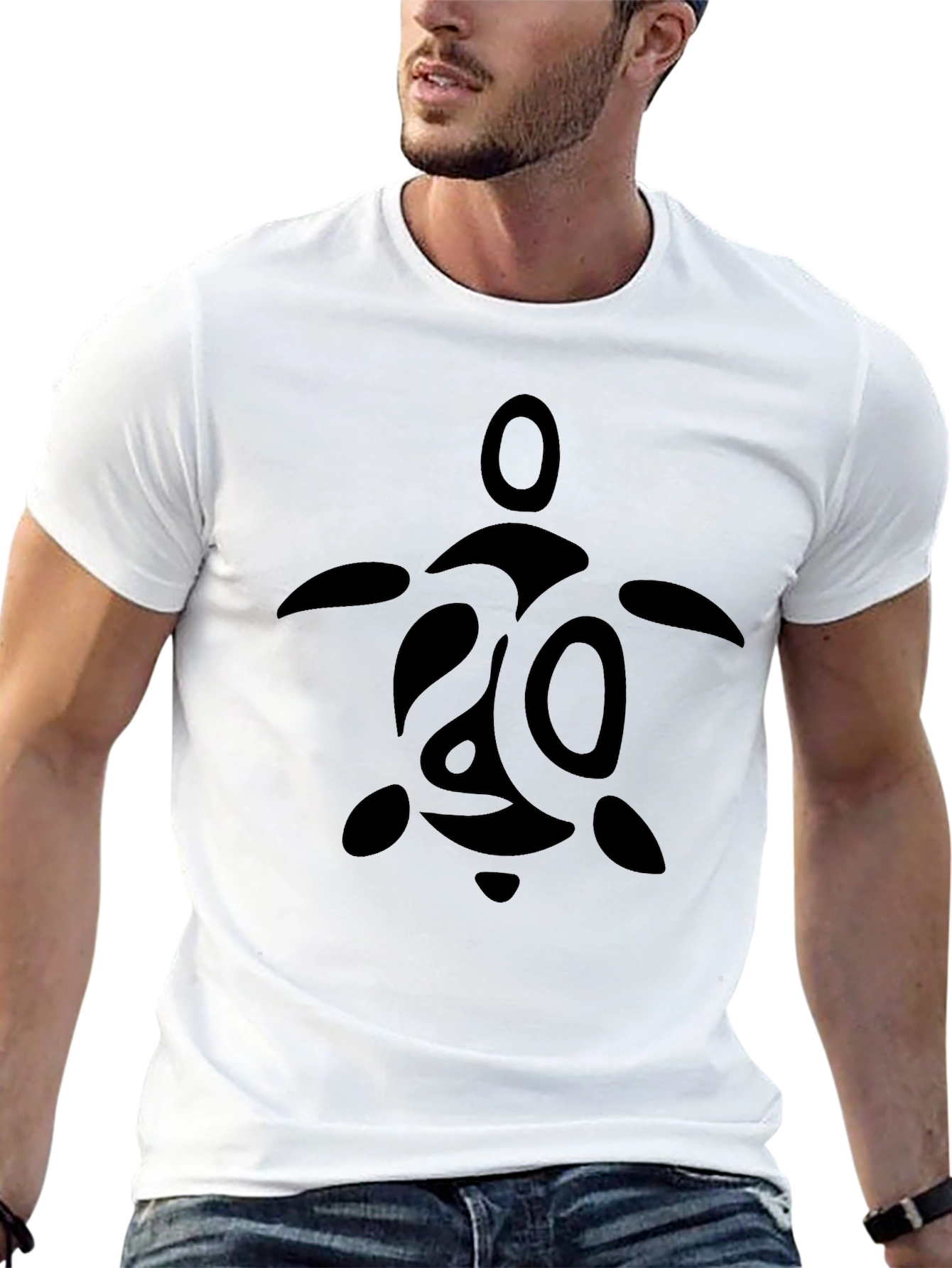 Turtle Graphic Mens Black T-Shirt