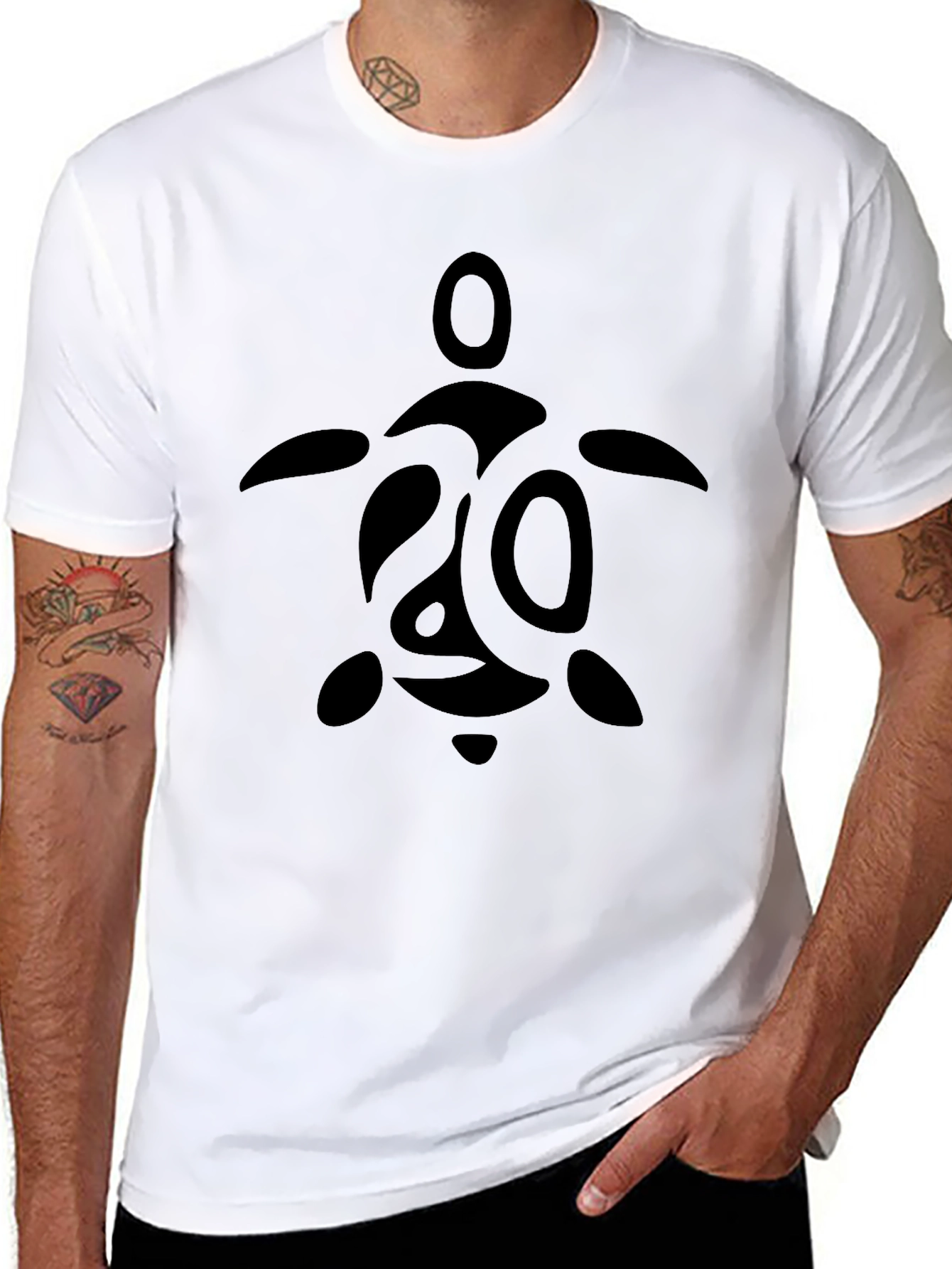 Turtle Graphic Mens Black T-Shirt