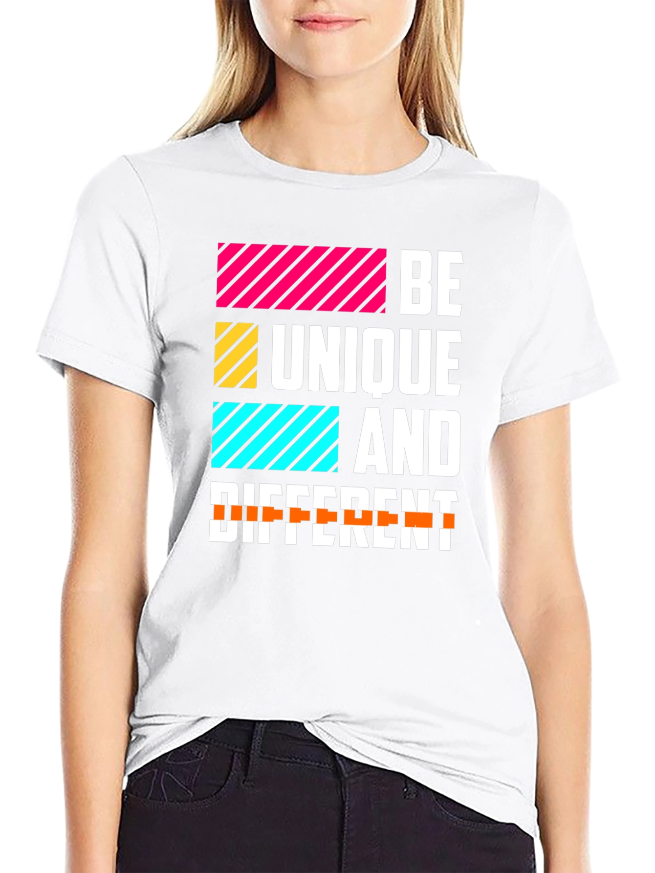 Be Unique And Different Black T-Shirt