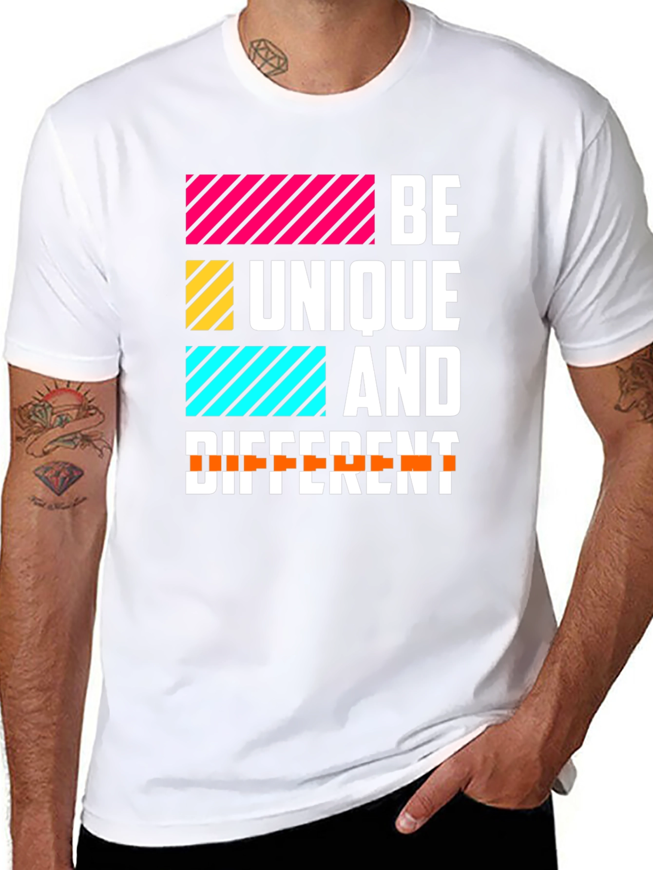 Be Unique And Different Black T-Shirt