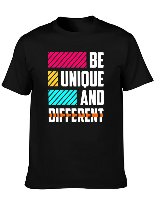 Be Unique And Different Black T-Shirt