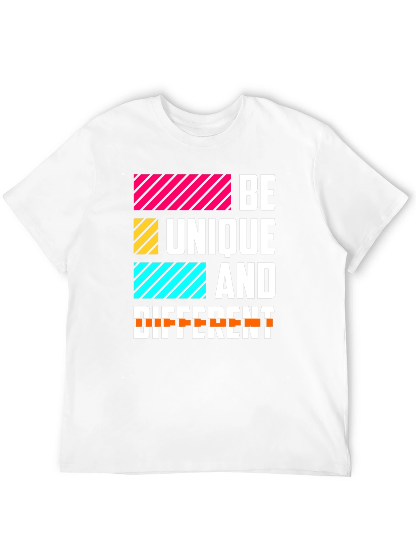 Be Unique And Different Black T-Shirt