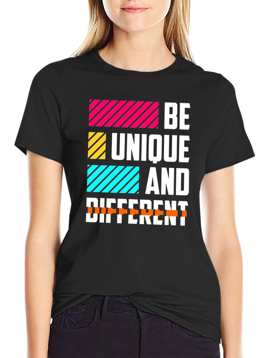 Be Unique And Different Black T-Shirt