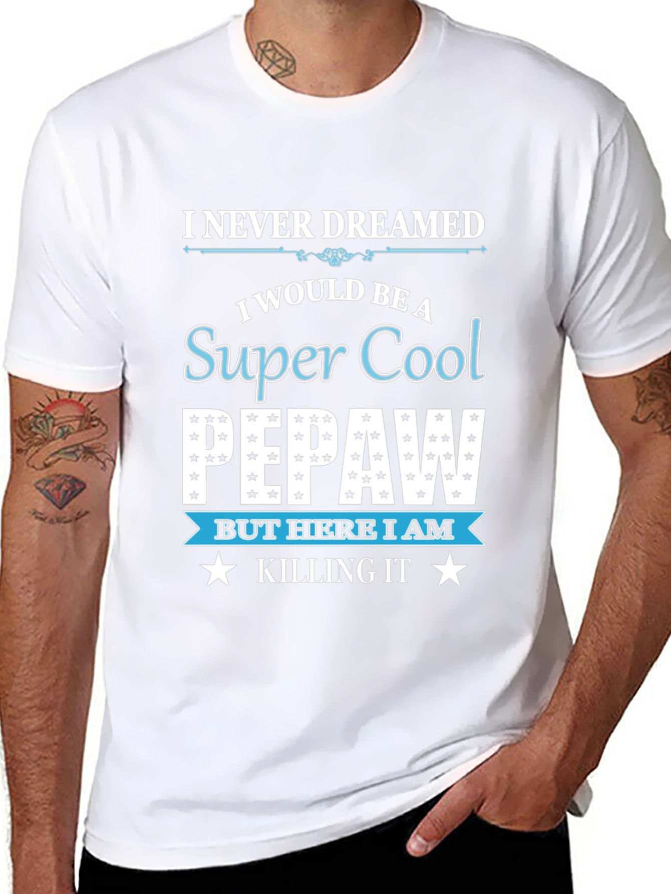 Super Cool Pepaw T-Shirt Funny Grandfather Tee