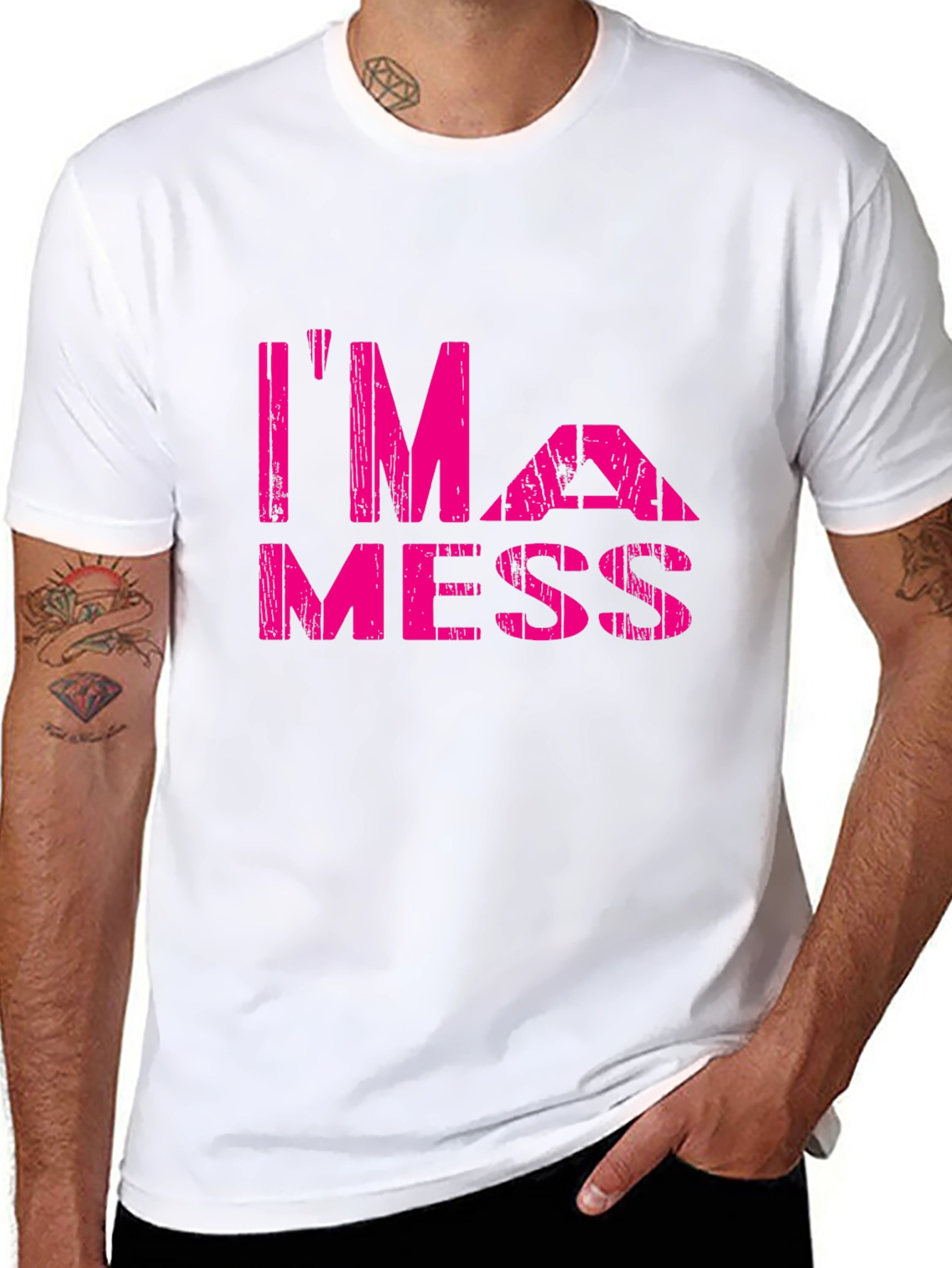 Im A Mess Distressed Graphic Tee