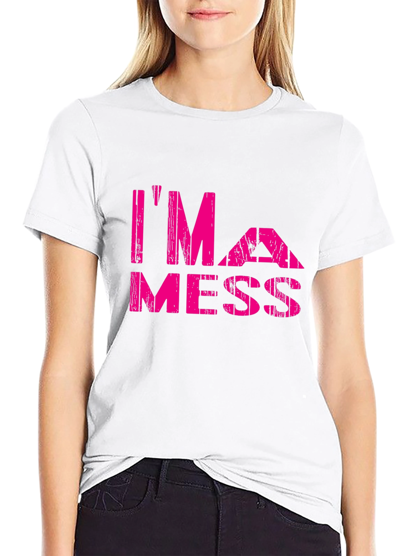 Im A Mess Distressed Graphic Tee