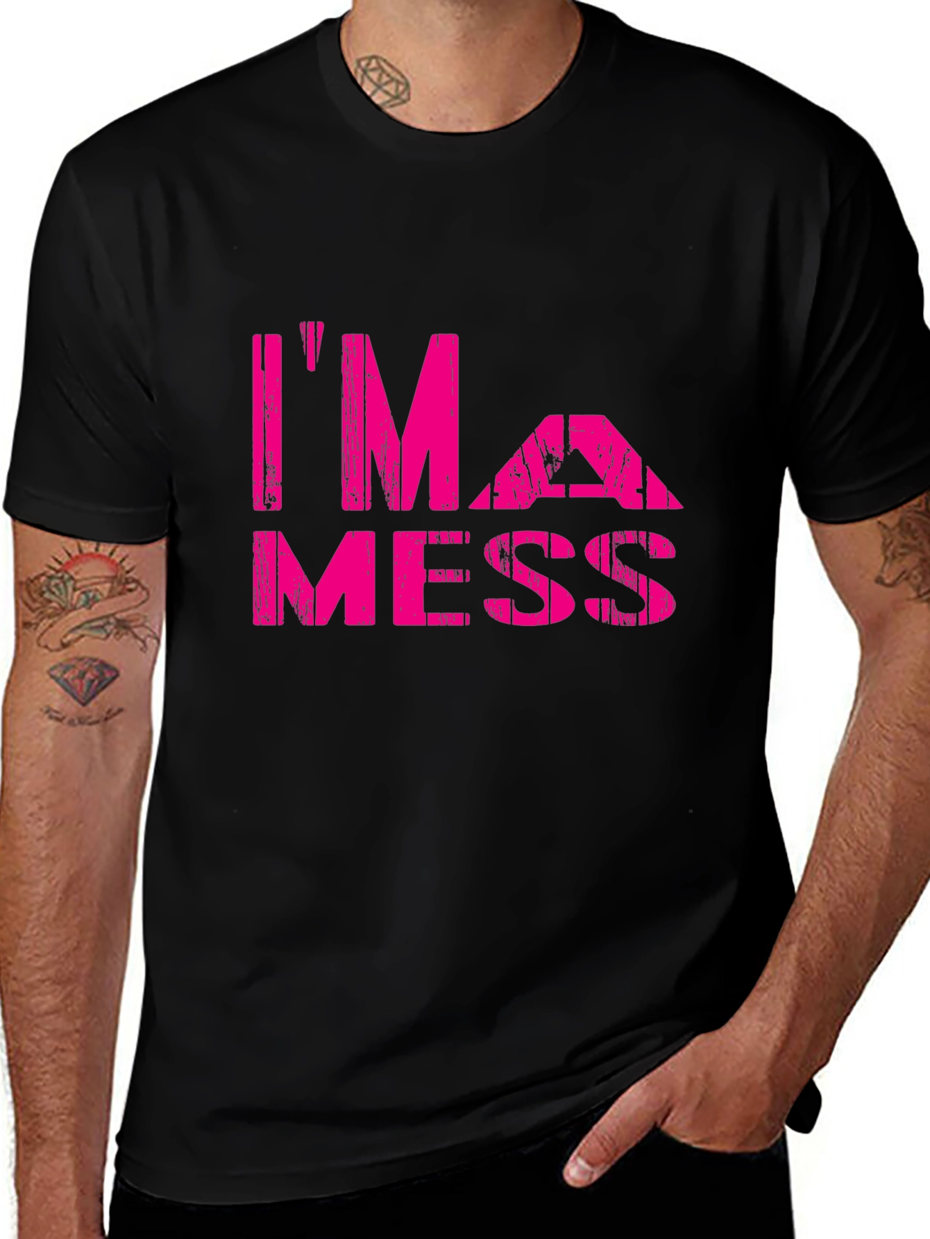 Im A Mess Distressed Graphic Tee