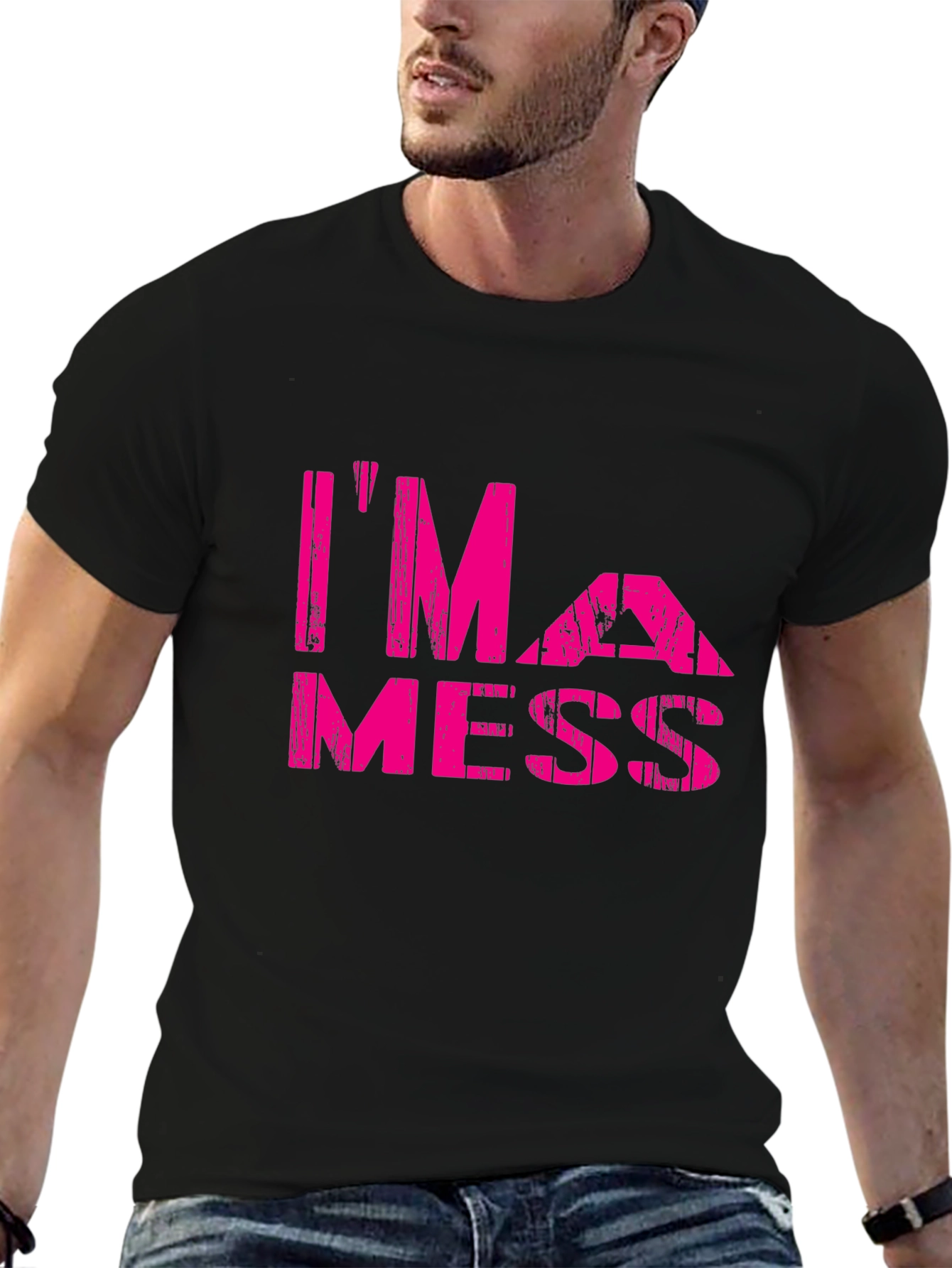 Im A Mess Distressed Graphic Tee