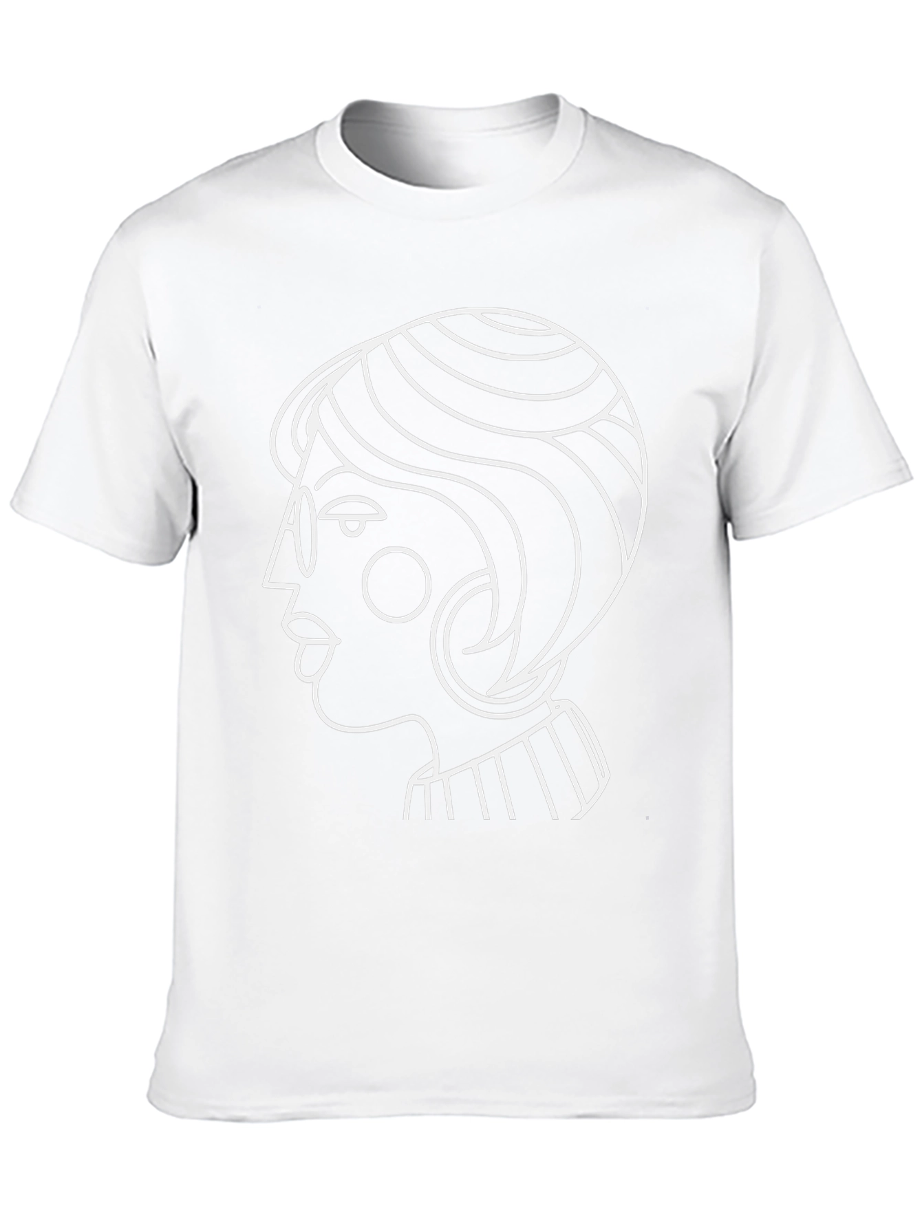 Abstract Woman Graphic Tee - Stylish Black T-Shirt