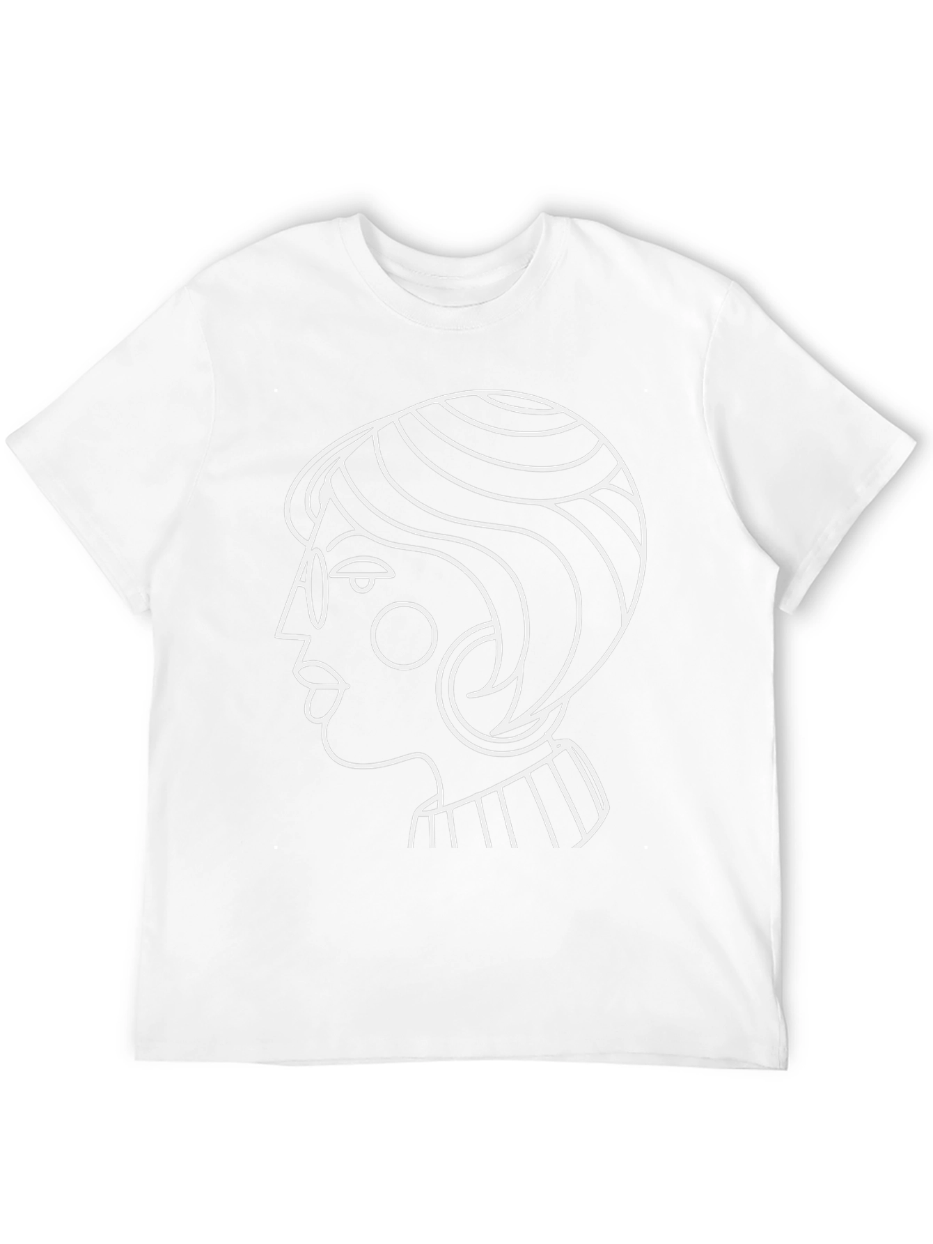 Abstract Woman Graphic Tee - Stylish Black T-Shirt