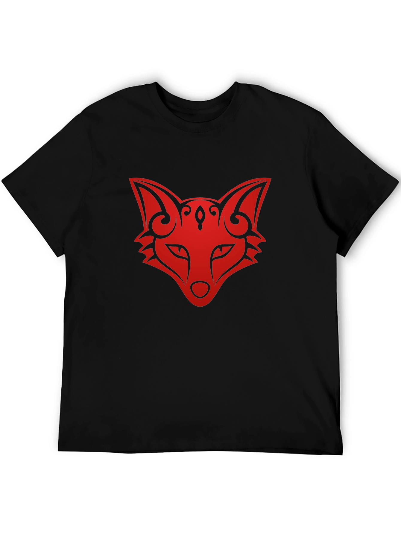 Fox Head Graphic Tee - Stylish Black T-Shirt