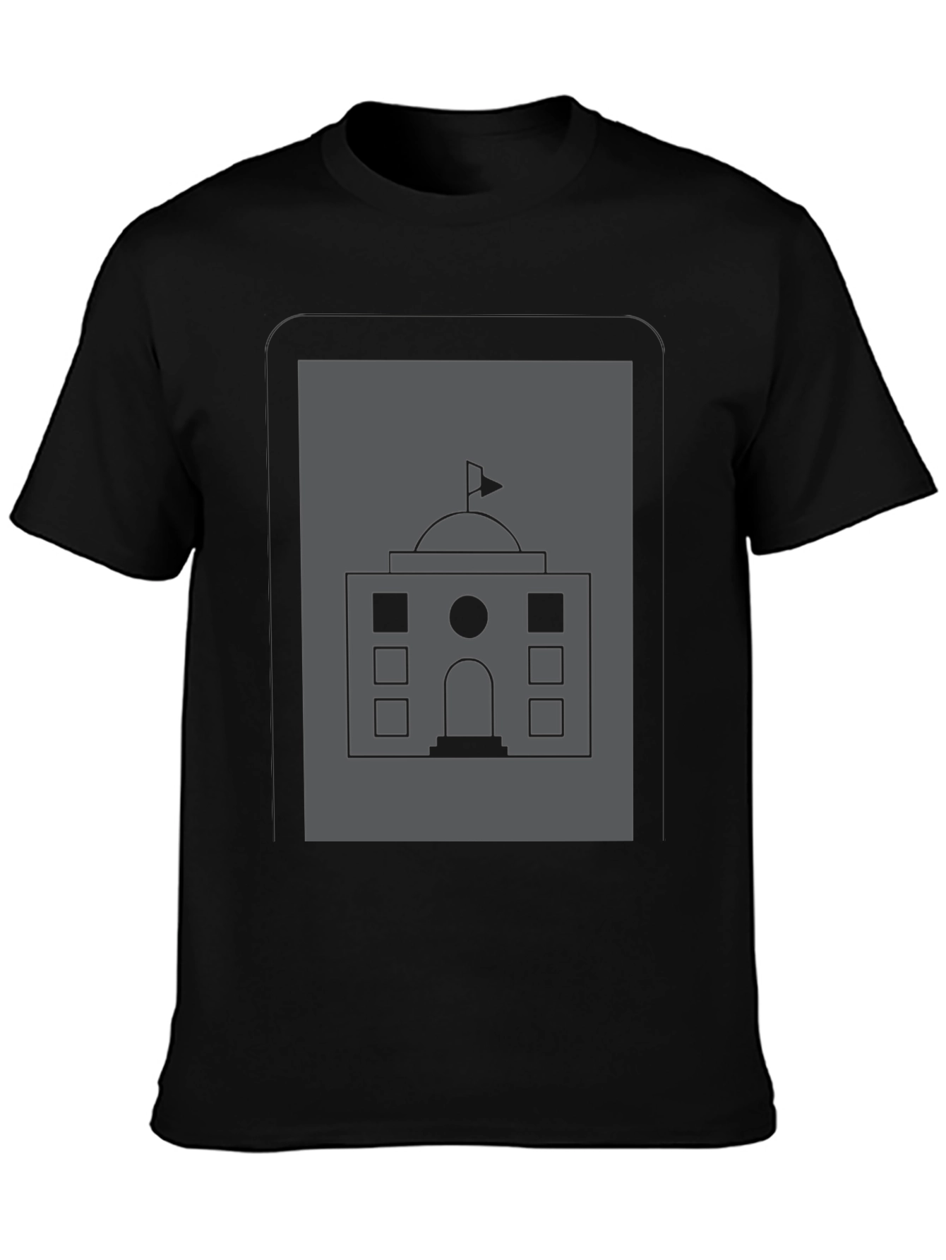 Architectural Graphic T-Shirt - Black Cotton Tee