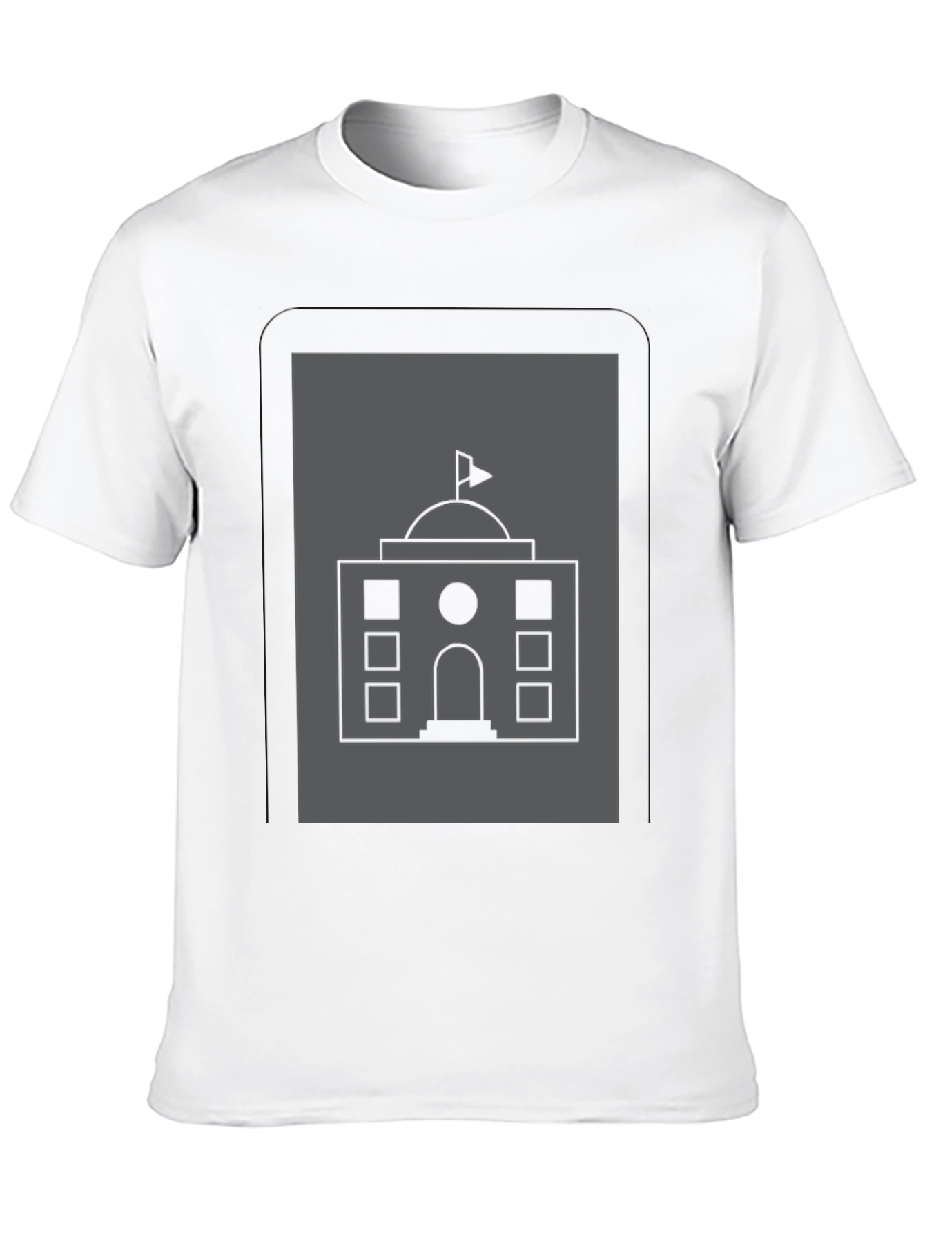 Architectural Graphic T-Shirt - Black Cotton Tee