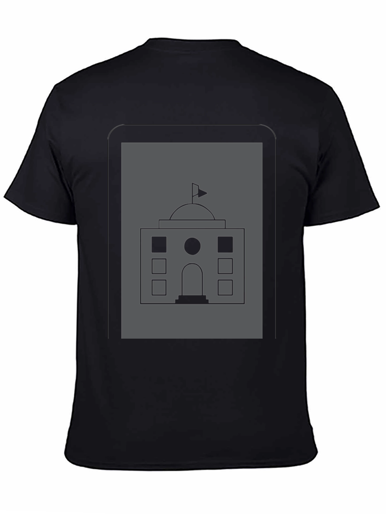 Architectural Graphic T-Shirt - Black Cotton Tee