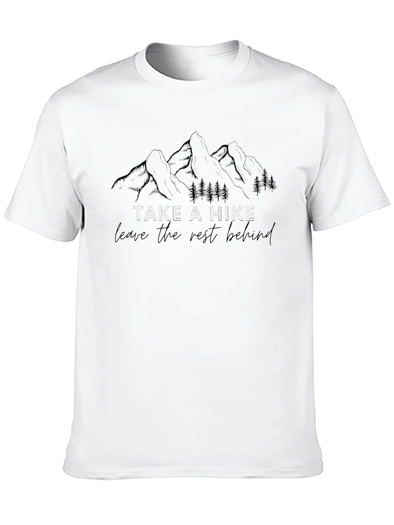 Take a Hike Graphic Tee - Black Cotton Blend