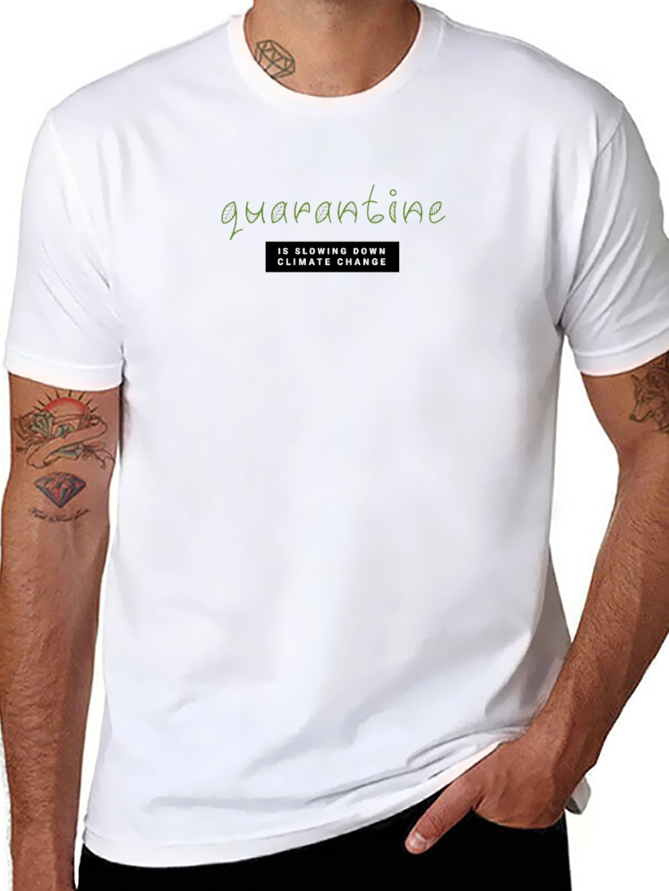 Quarantine Slowing Climate Change Graphic T-Shirt