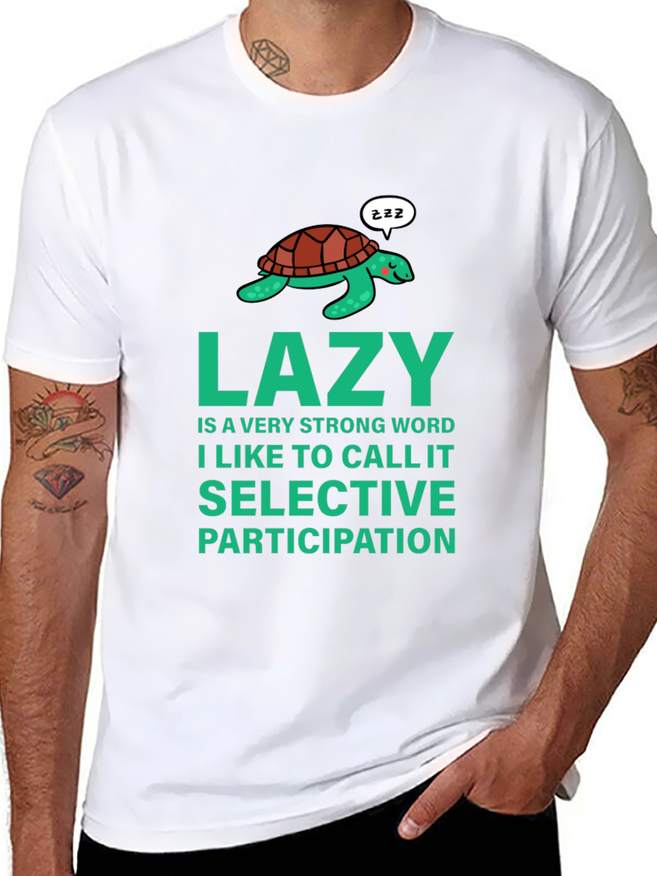 Lazy Turtle Graphic Tee - Selective Participation
