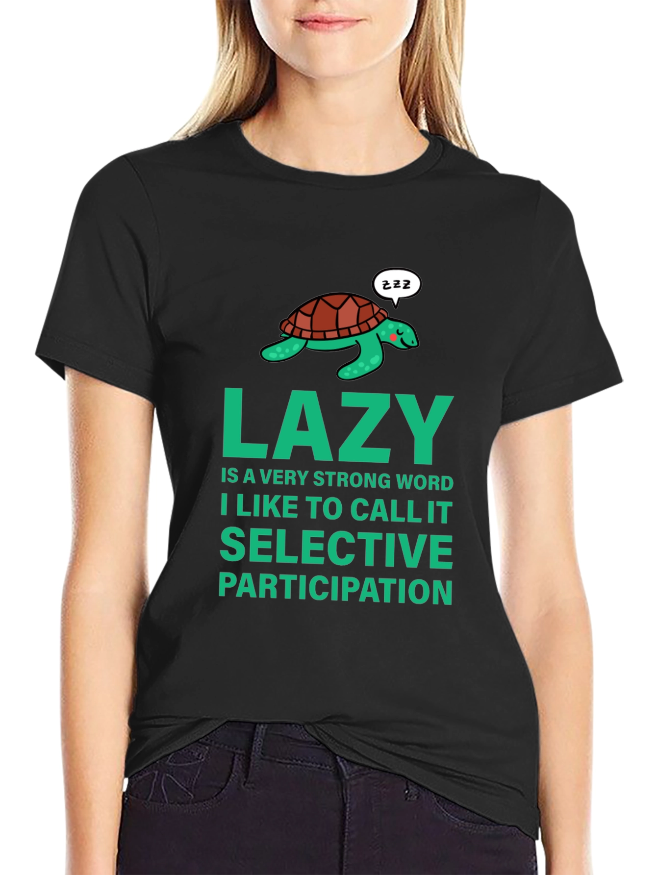 Lazy Turtle Graphic Tee - Selective Participation