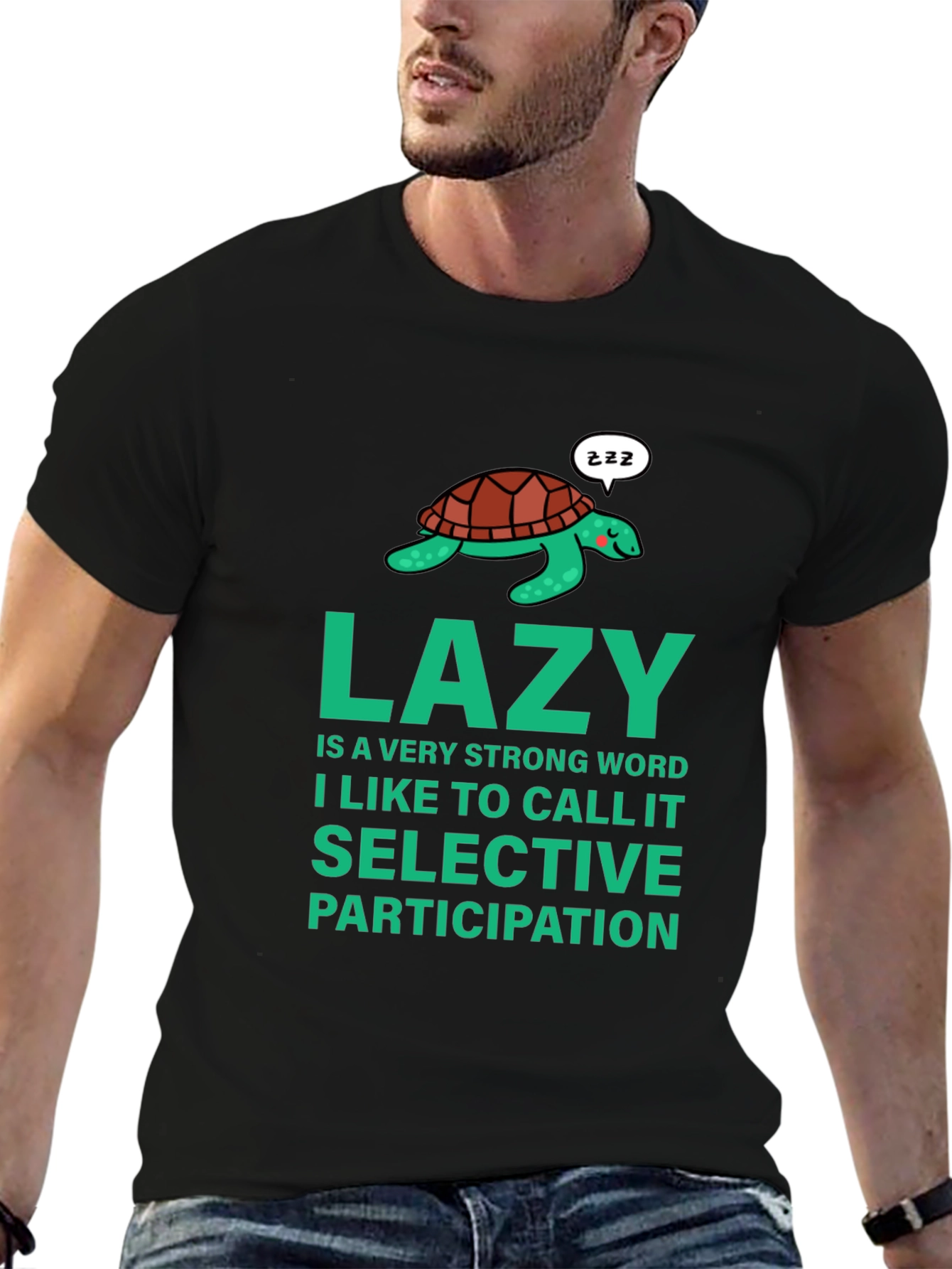 Lazy Turtle Graphic Tee - Selective Participation