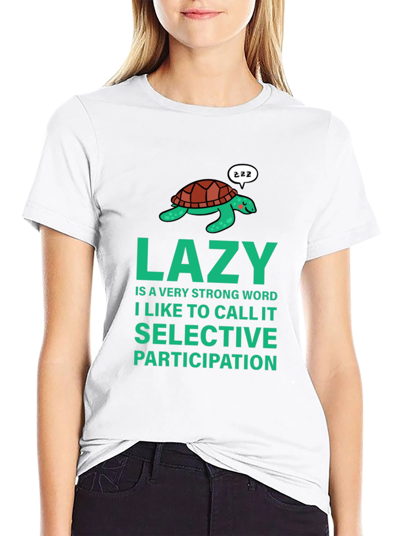 Lazy Turtle Graphic Tee - Selective Participation
