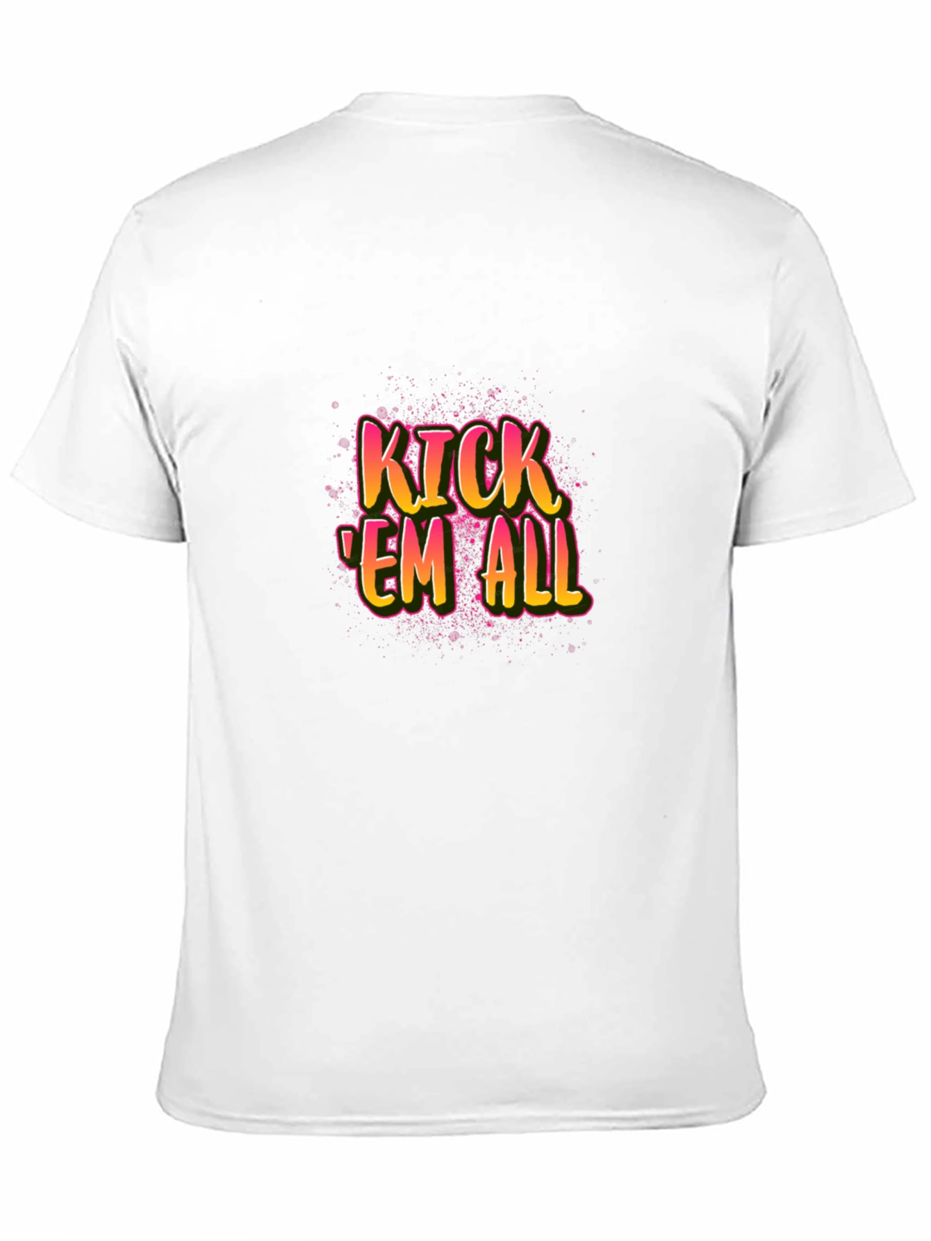 Kick Em All Graphic Tee - Black Cotton T-Shirt