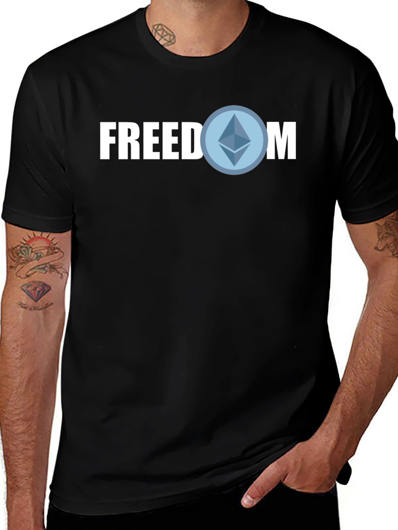 Freedom Crypto T-Shirt - Blockchain Style