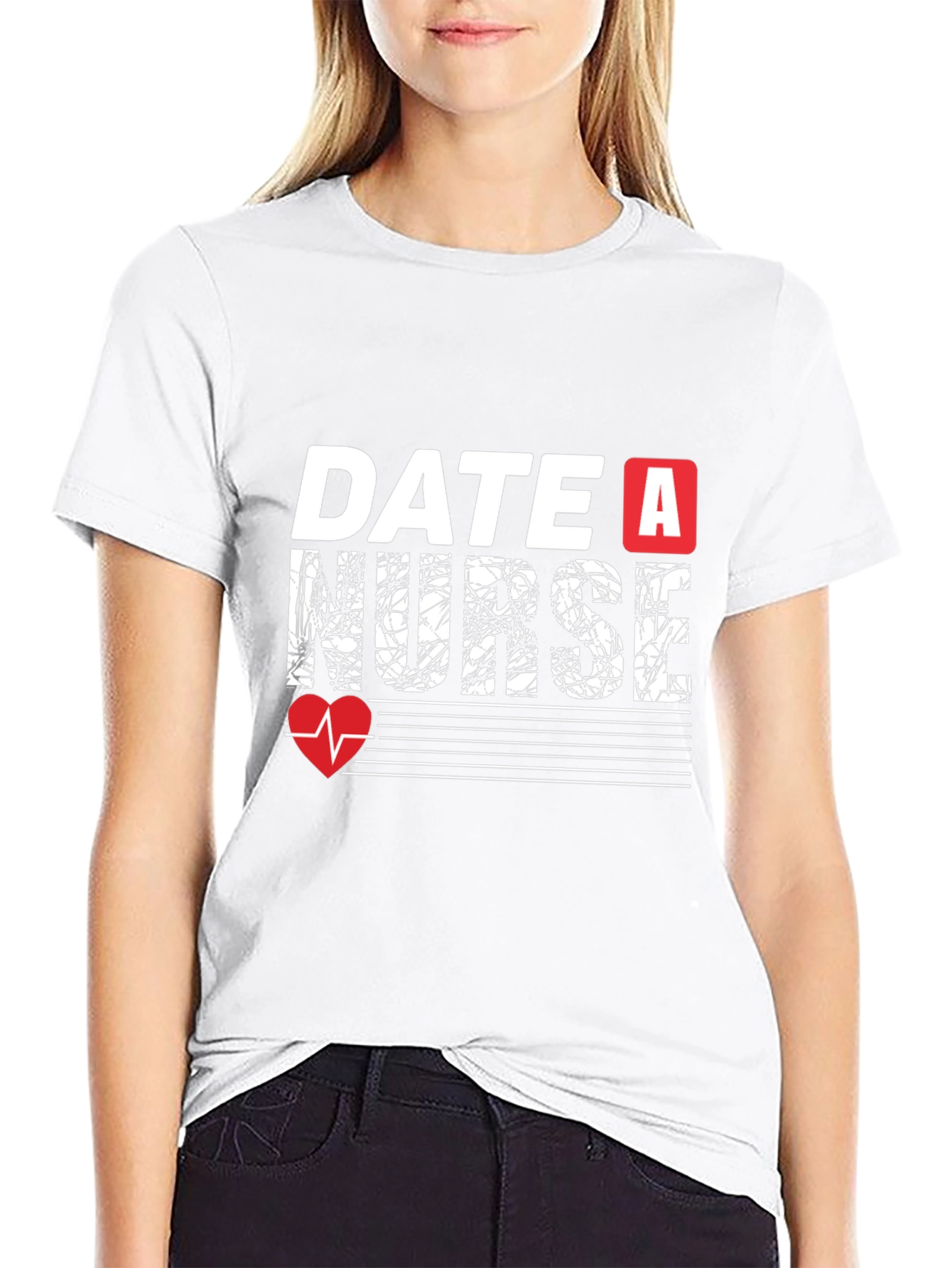 Date A Nurse Graphic T-Shirt - Black Cotton Tee
