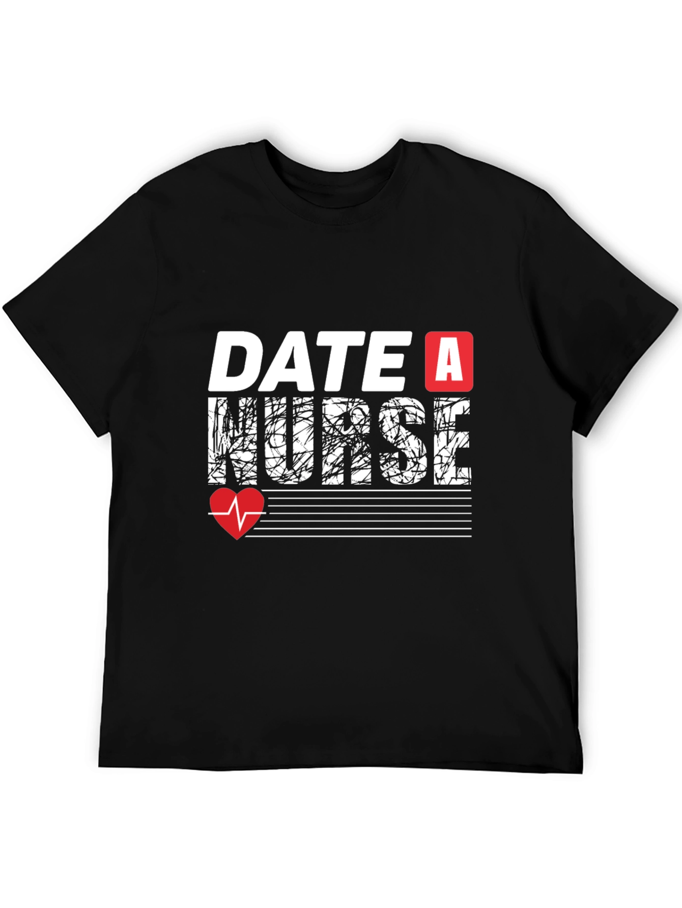Date A Nurse Graphic T-Shirt - Black Cotton Tee