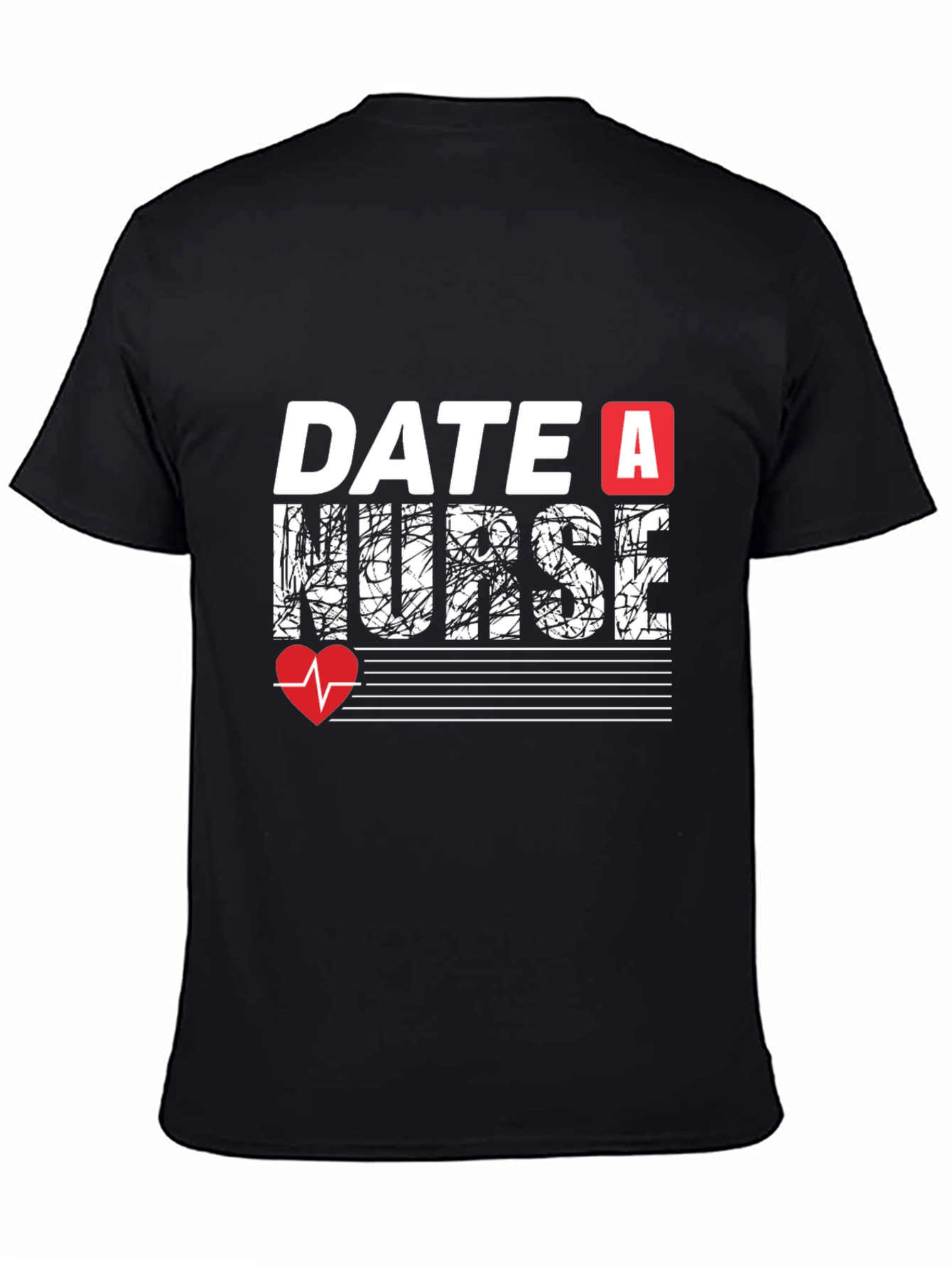 Date A Nurse Graphic T-Shirt - Black Cotton Tee
