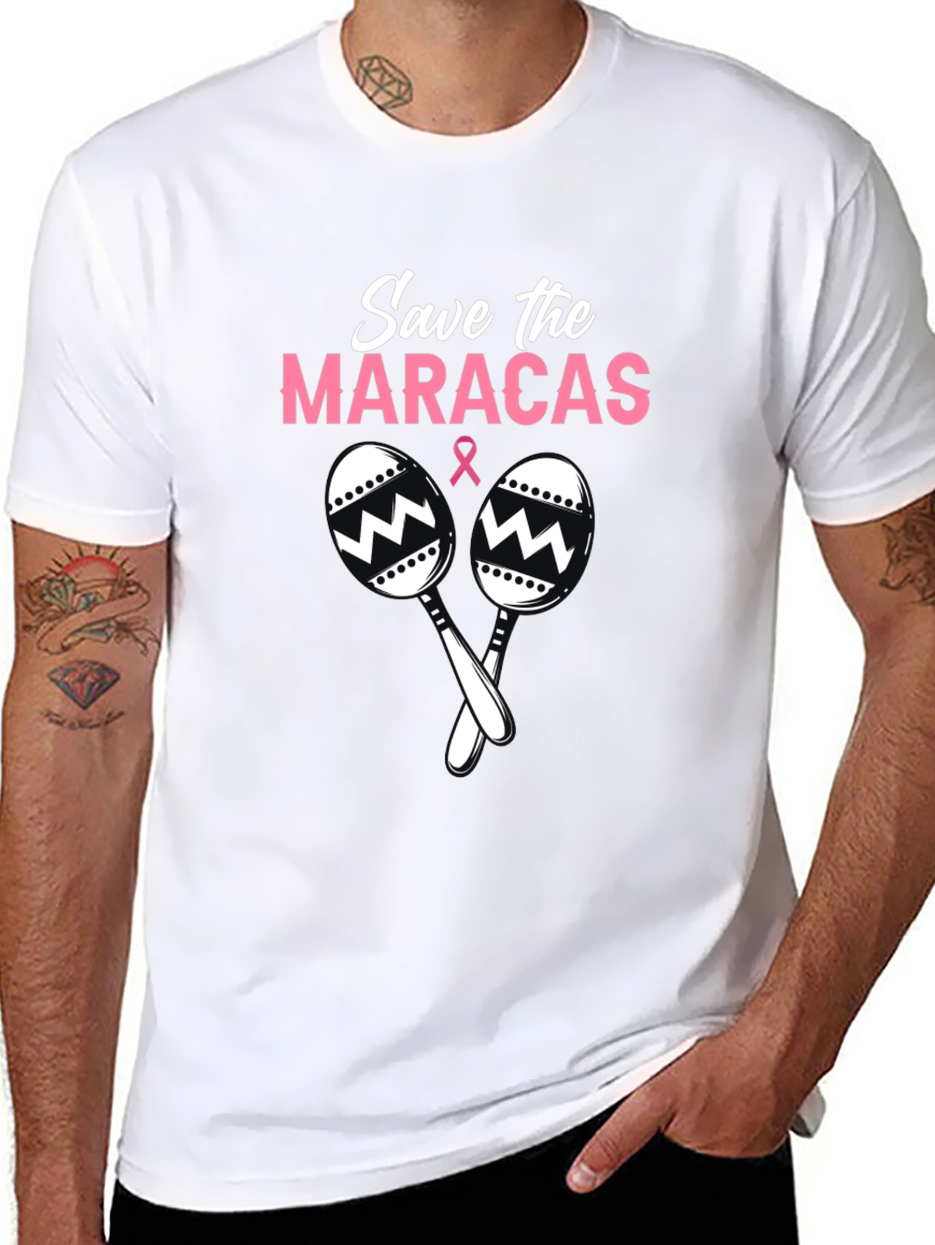 Save the Maracas T-Shirt - Breast Cancer Awareness Tee