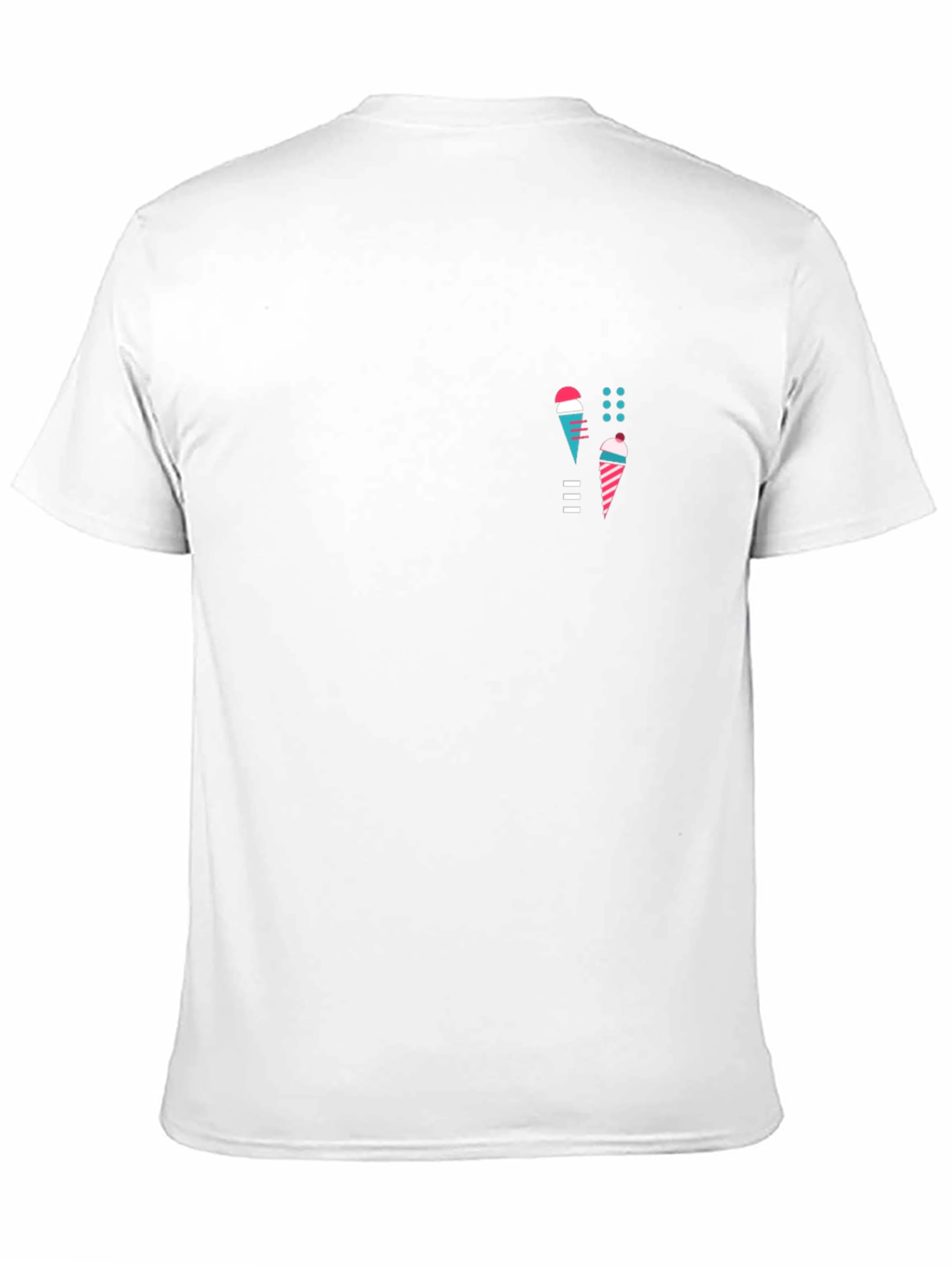 Modern Ice Cream Graphic T-Shirt - Black